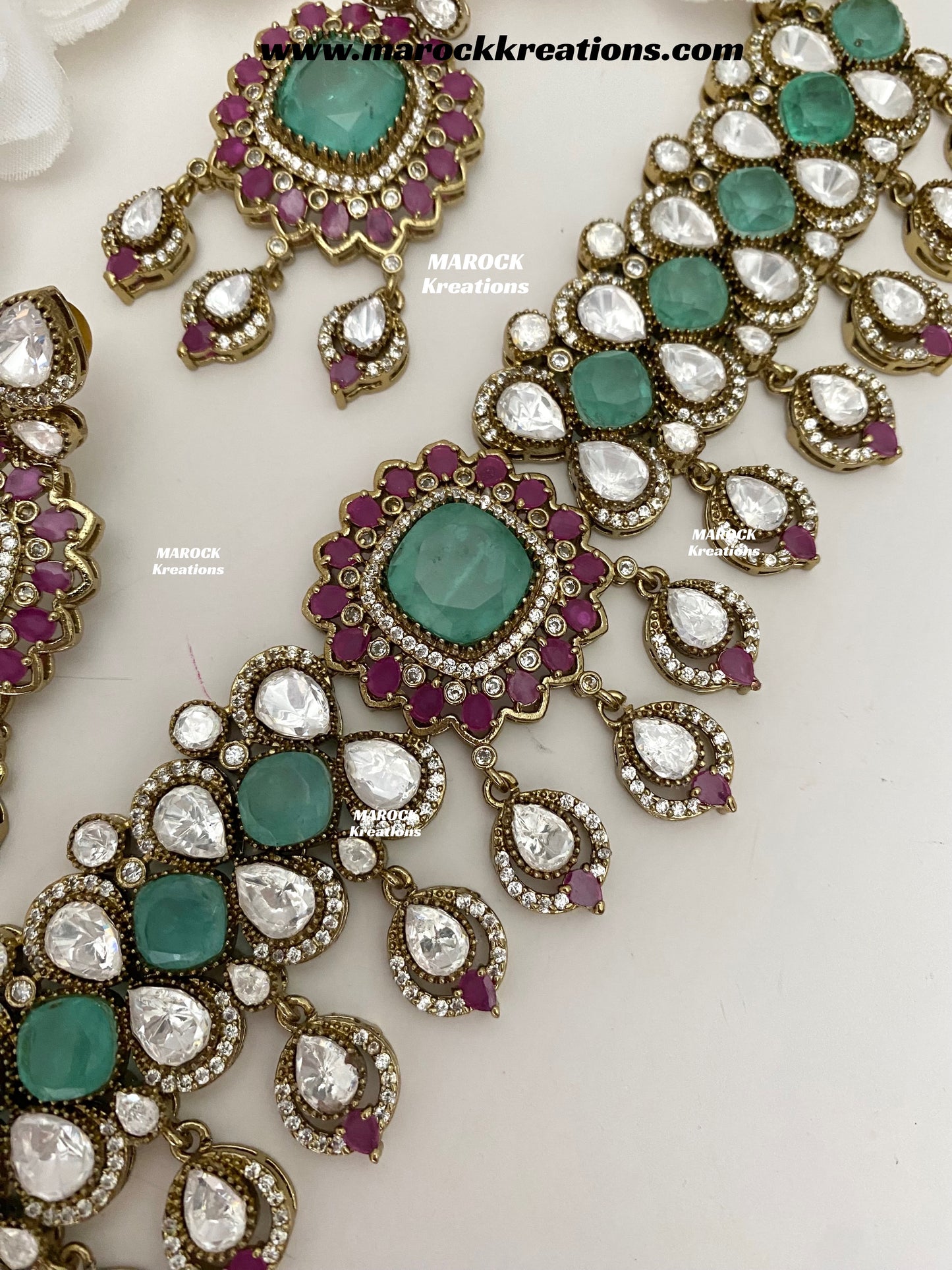 Vinny Premium Quality Moissanite Kundan Statement choker set