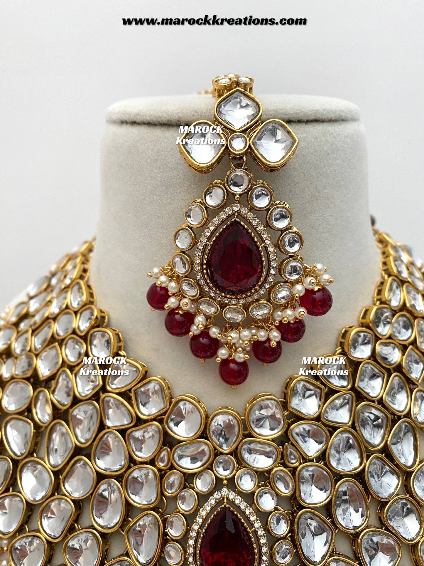 Ruhi Premium Quality Statement Kundan Necklace/Bridal set