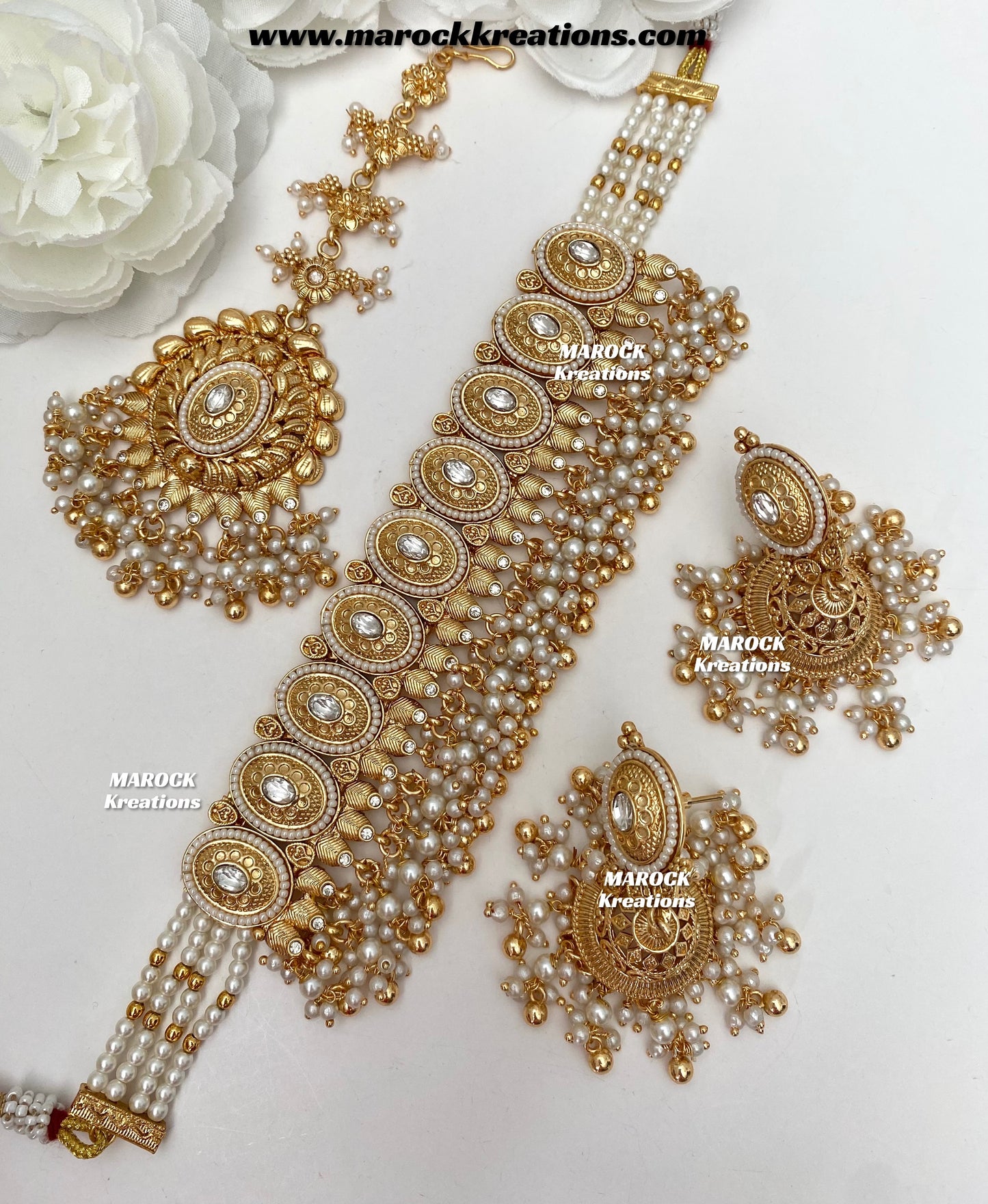 Lopa Premium Quality Gold Plated statement choker set