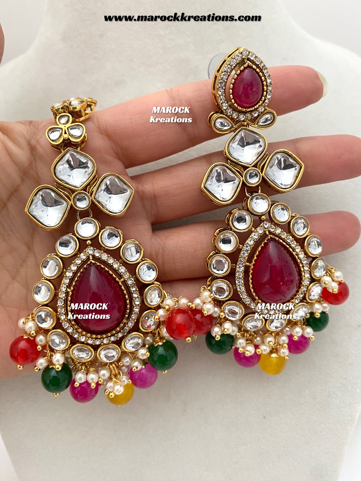 Ruhi Premium Quality Statement Kundan Necklace/Bridal set