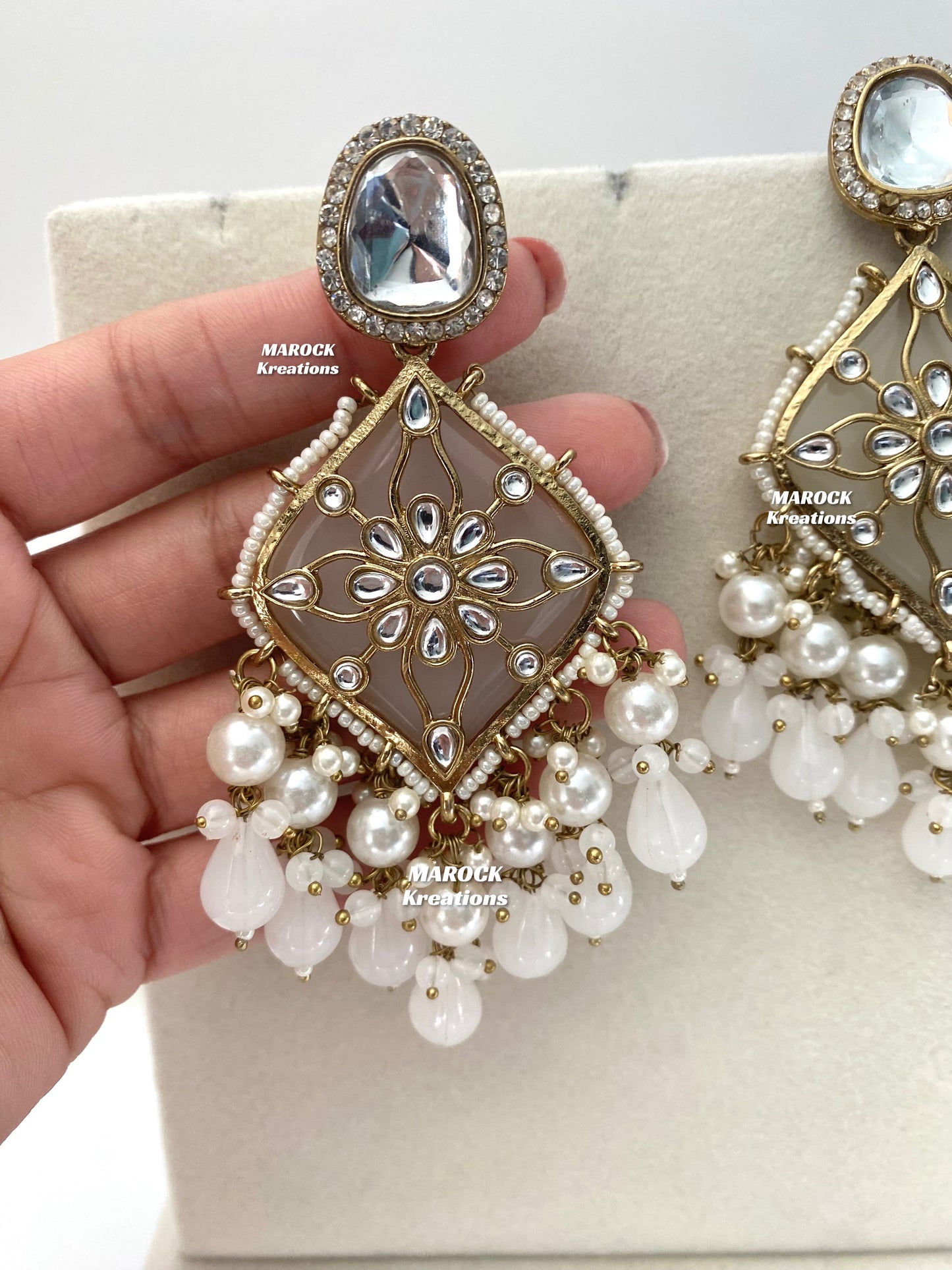 Rosie Kundan Statement Earrings
