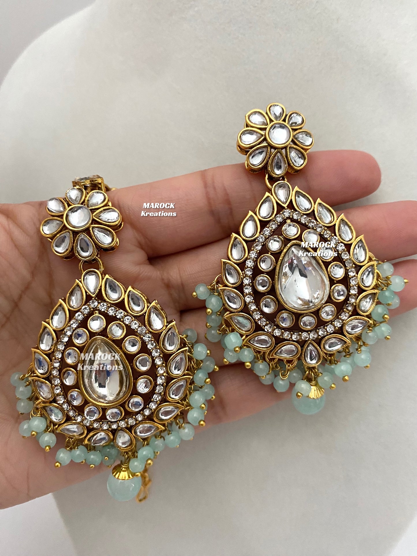 Rahila Premium quality Kundan Statement Choker/Necklace Set