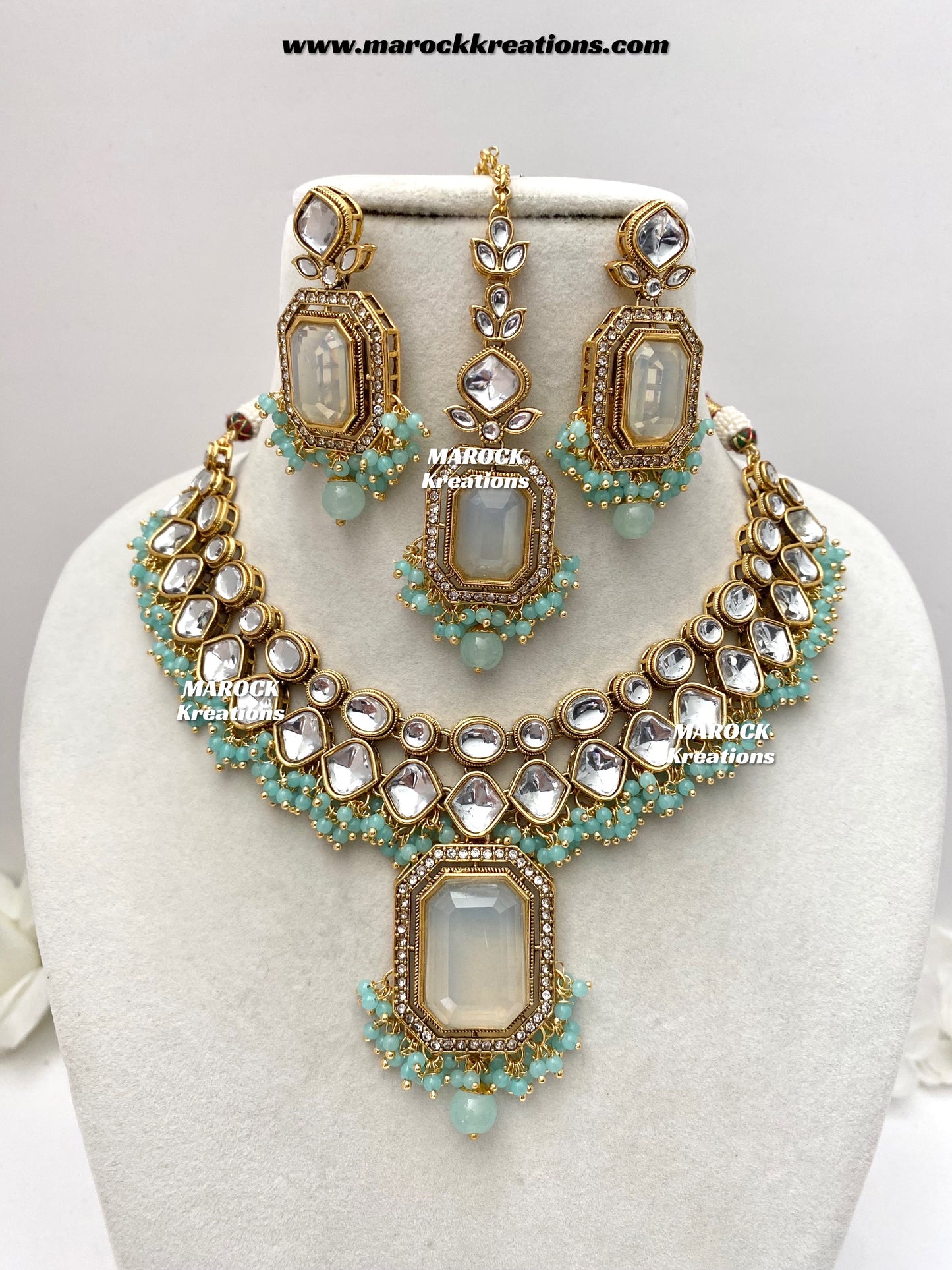 Shabnam Premium Quality Kundan Statement Necklace set