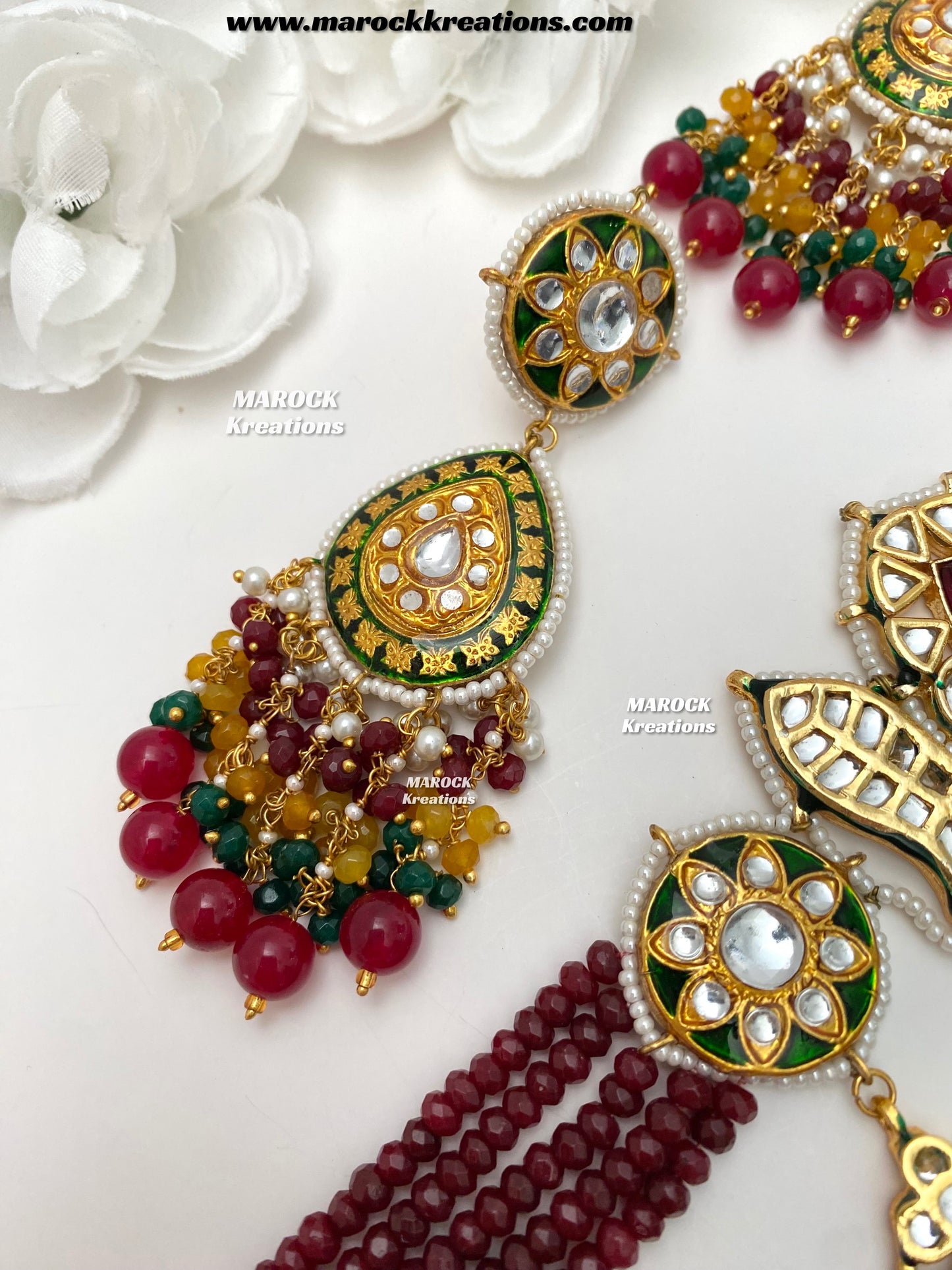 Jannat Premium Quality Kundan Meenakari Statement Choker set