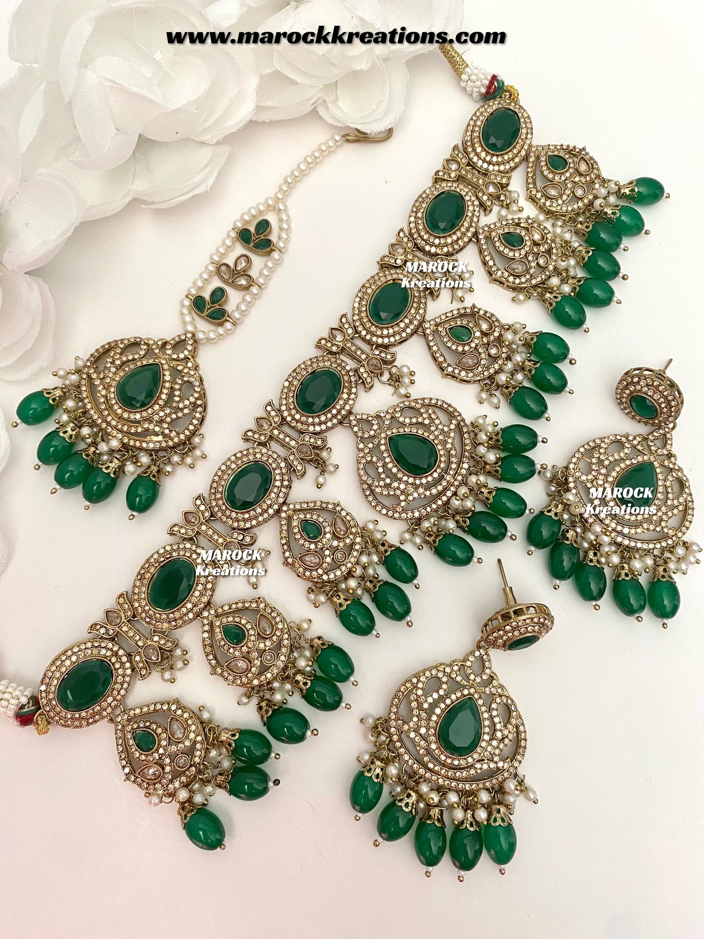 Yumna Polki statement Choker/Necklace set