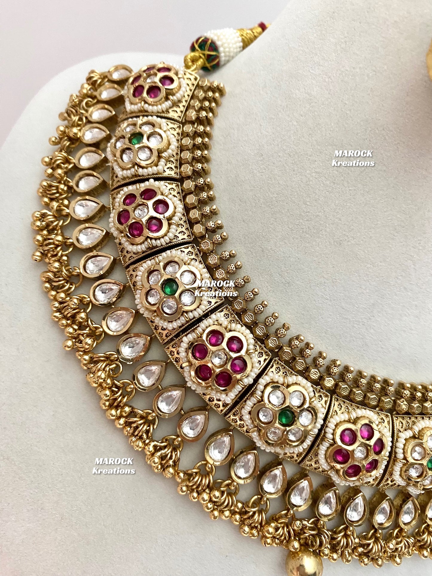 Ishita Tyani inspired gold plated Kundan exclusive Necklace set