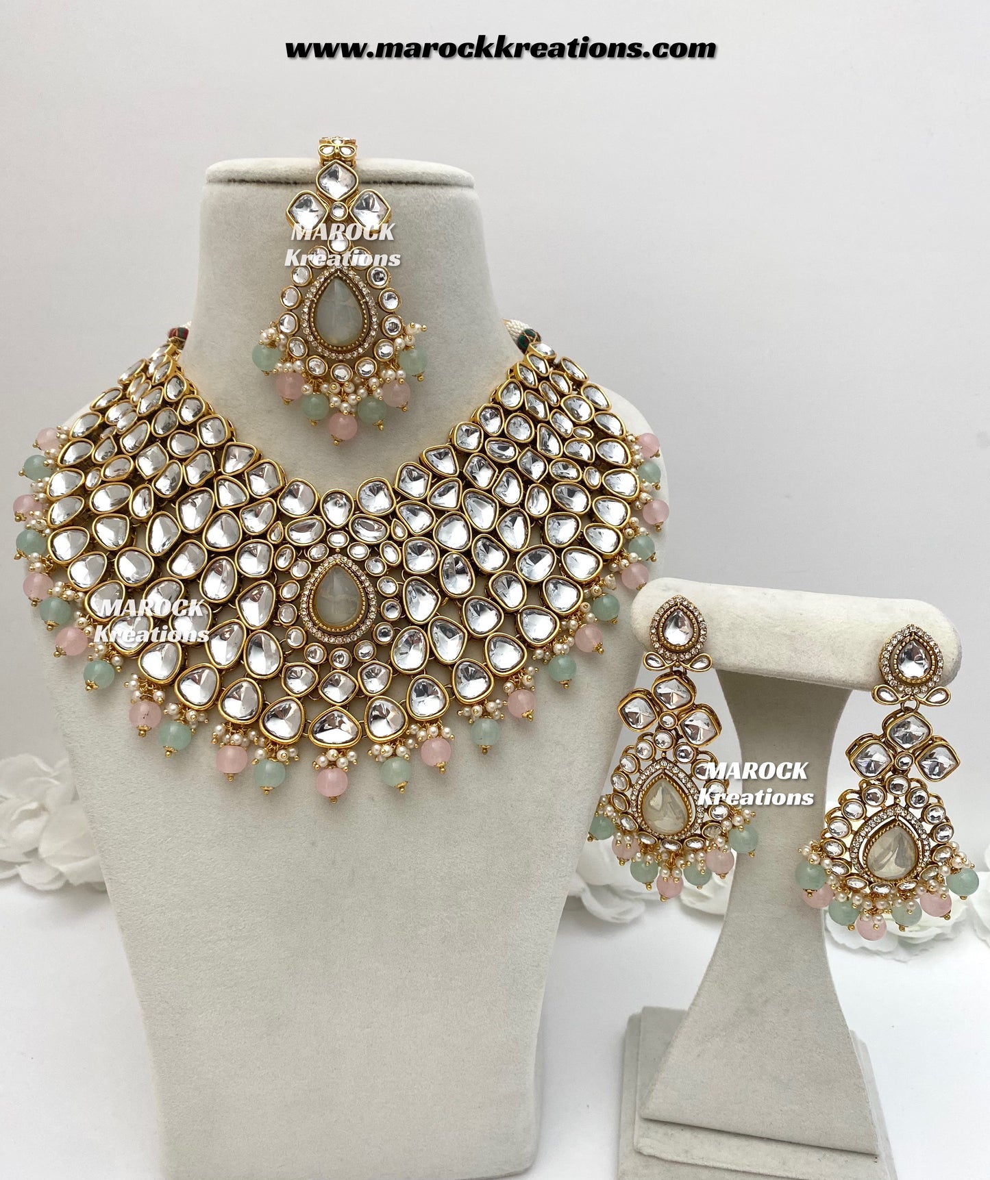 Ruhi Premium Quality Statement Kundan Necklace/Bridal set