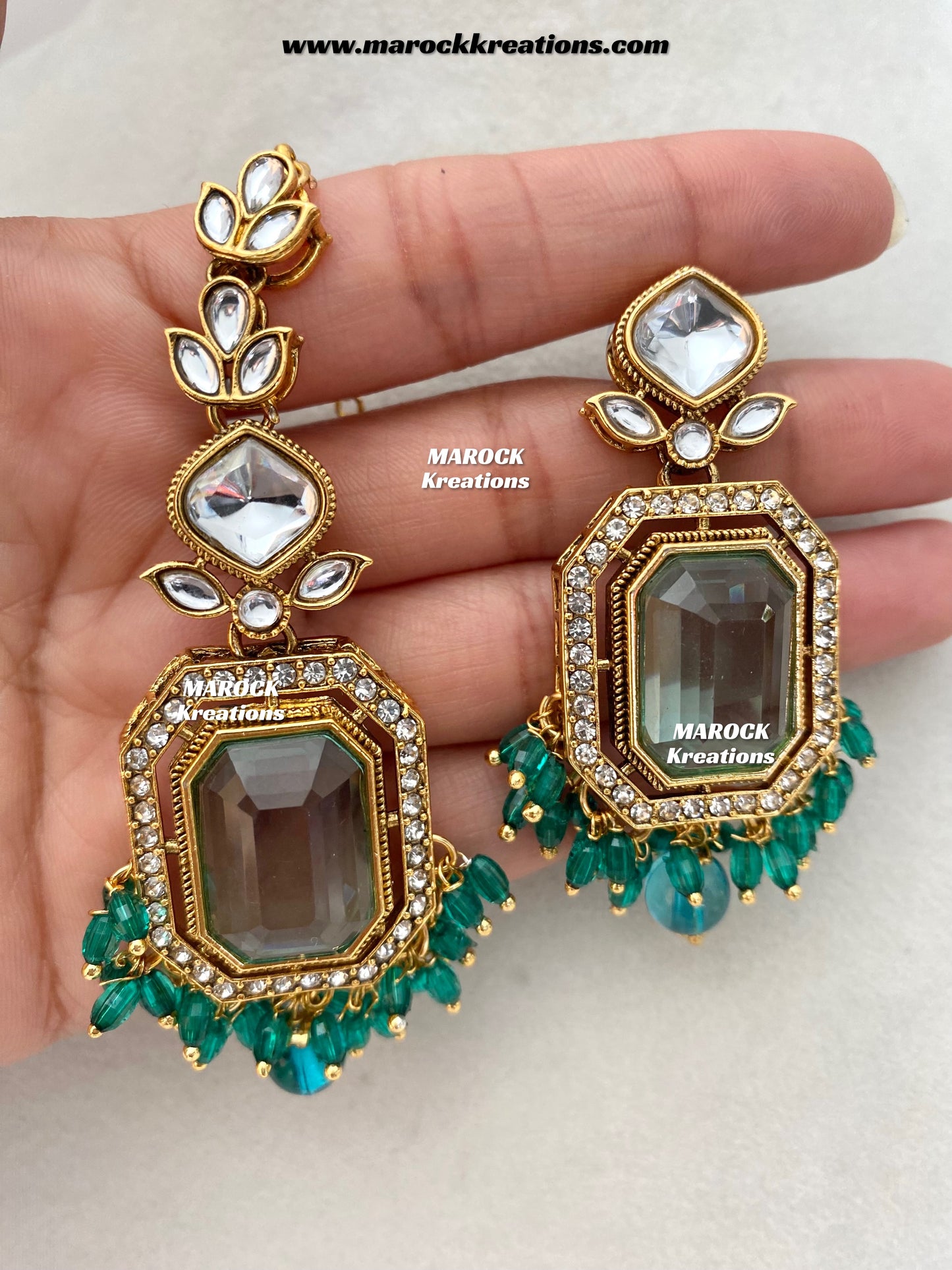Shabnam Premium Quality Kundan Statement Necklace set