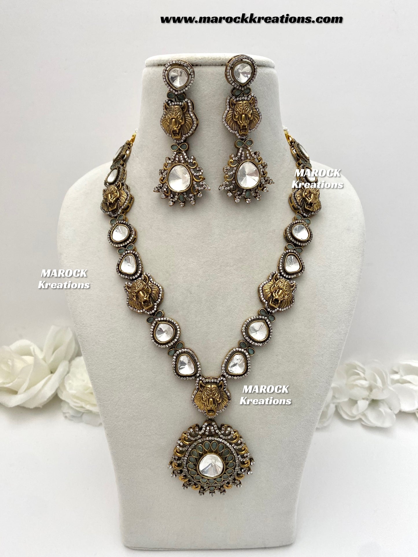 Nirali Sabyasachi inspired Victorian Kundan Statement necklace set
