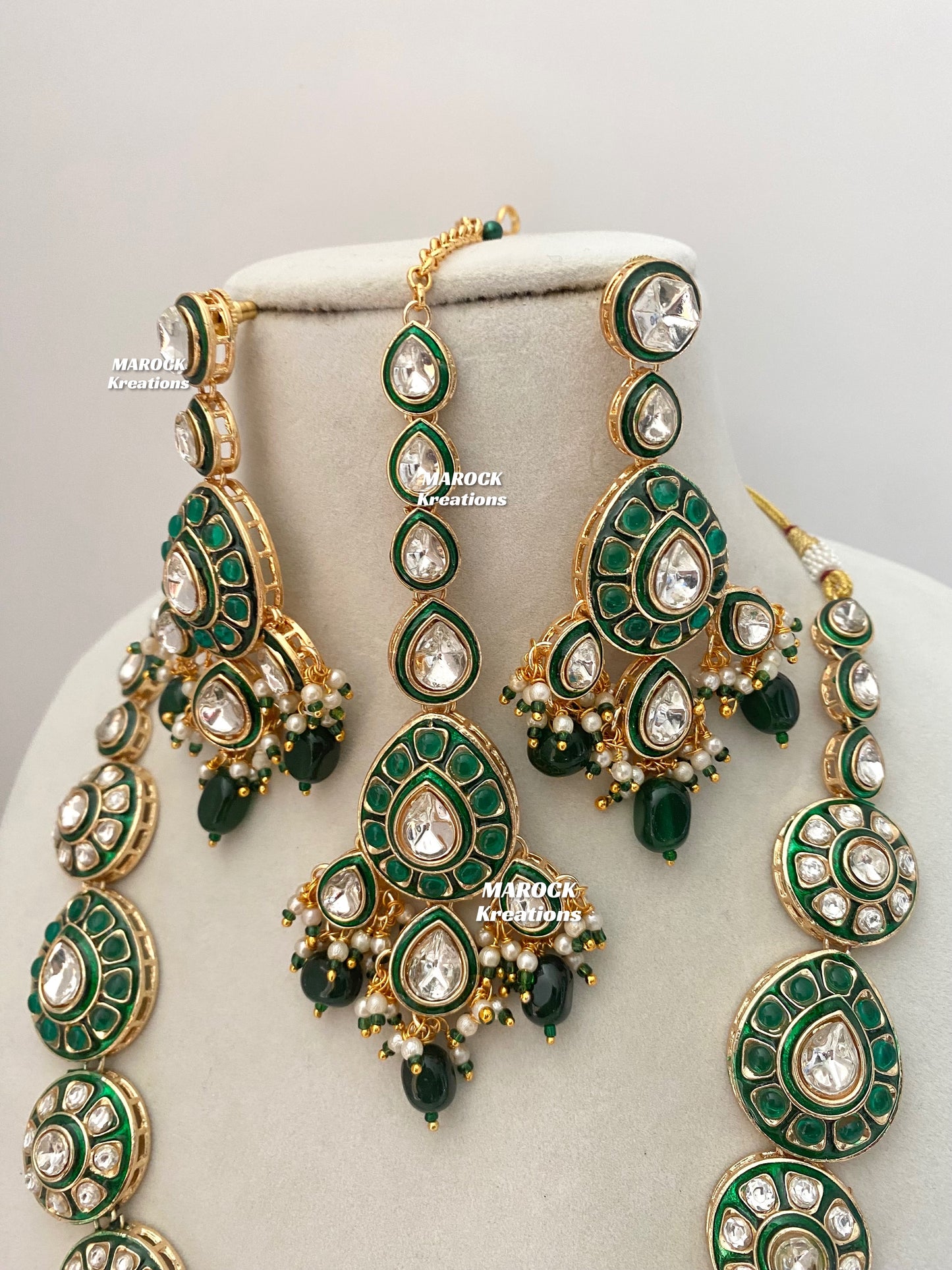 Sonakshi Premium Quality uncut Kundan Statement Rani Haar set