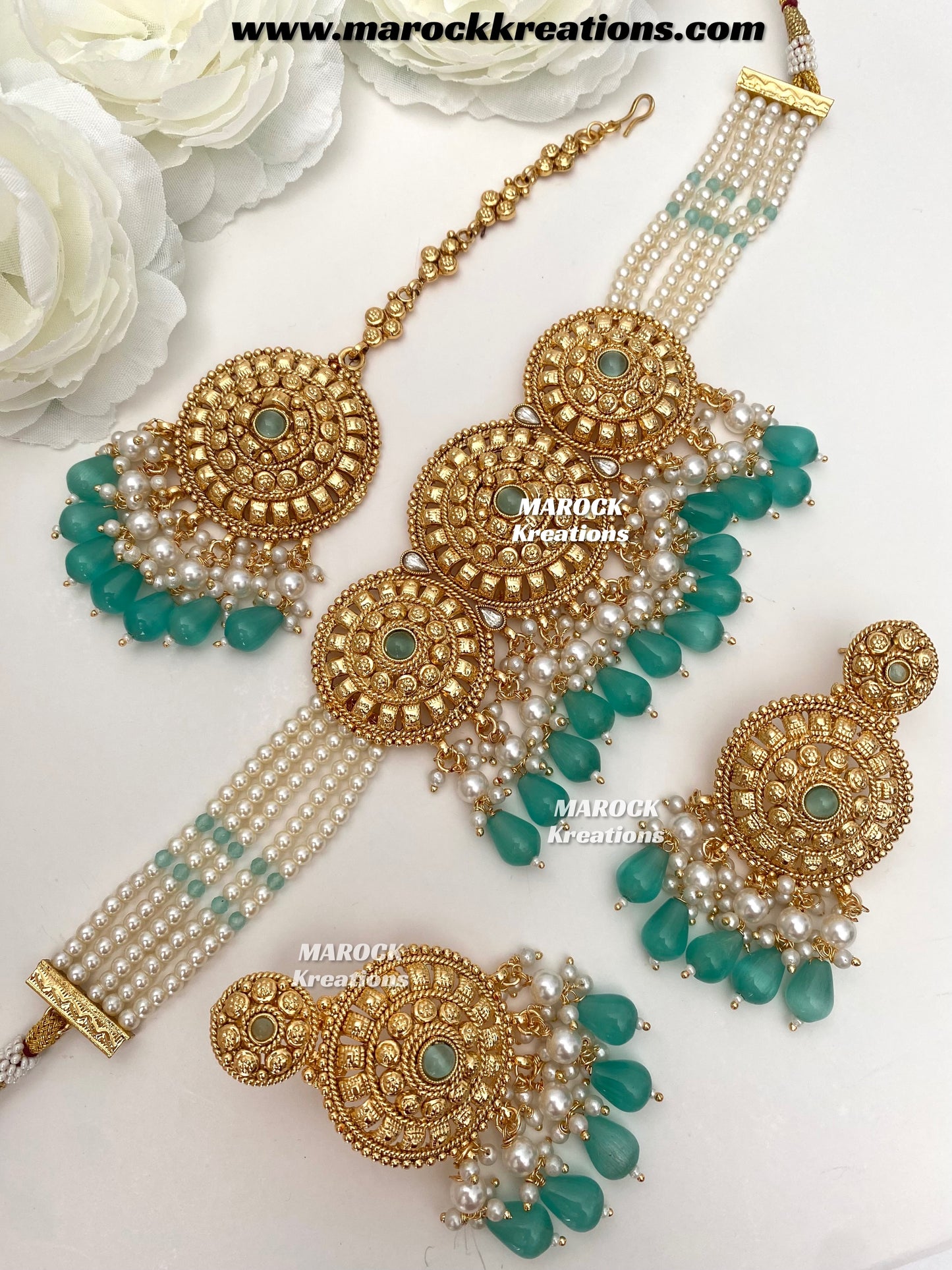 Anuja Premium Quality Gold Plated statement choker set