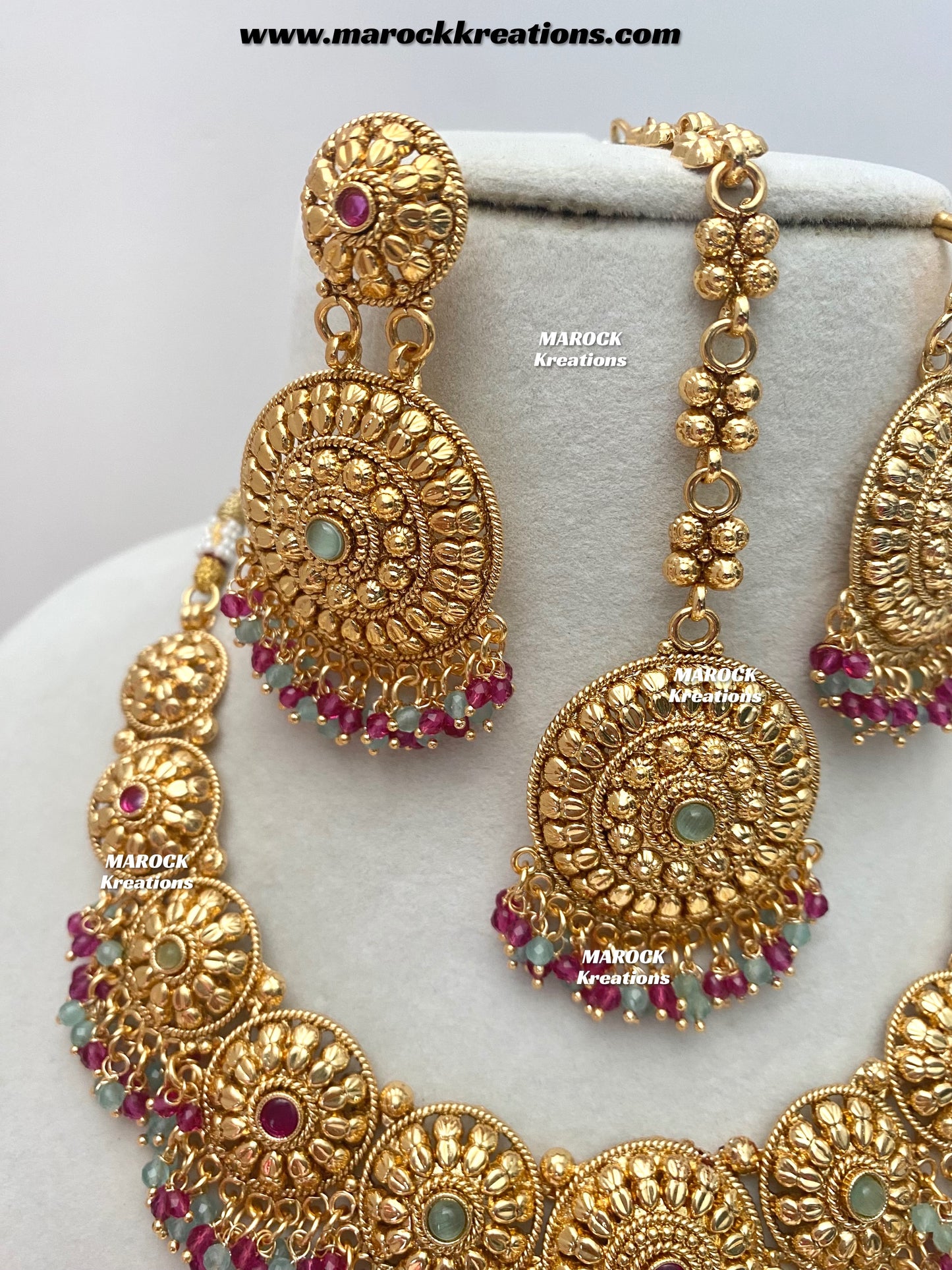 Roxana Premium Quality Gold Plated necklace set