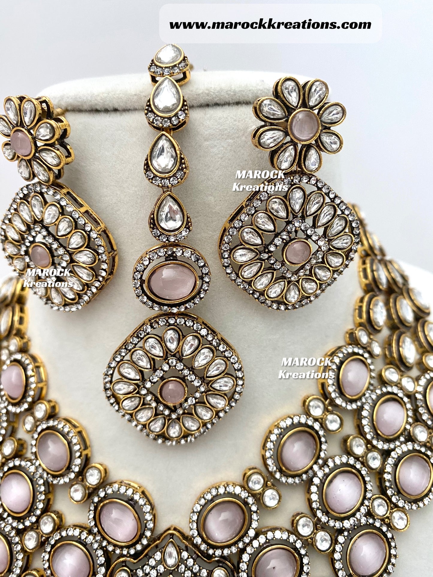 Jessie Tyani inspired Victorian Kundan Statement Necklace set