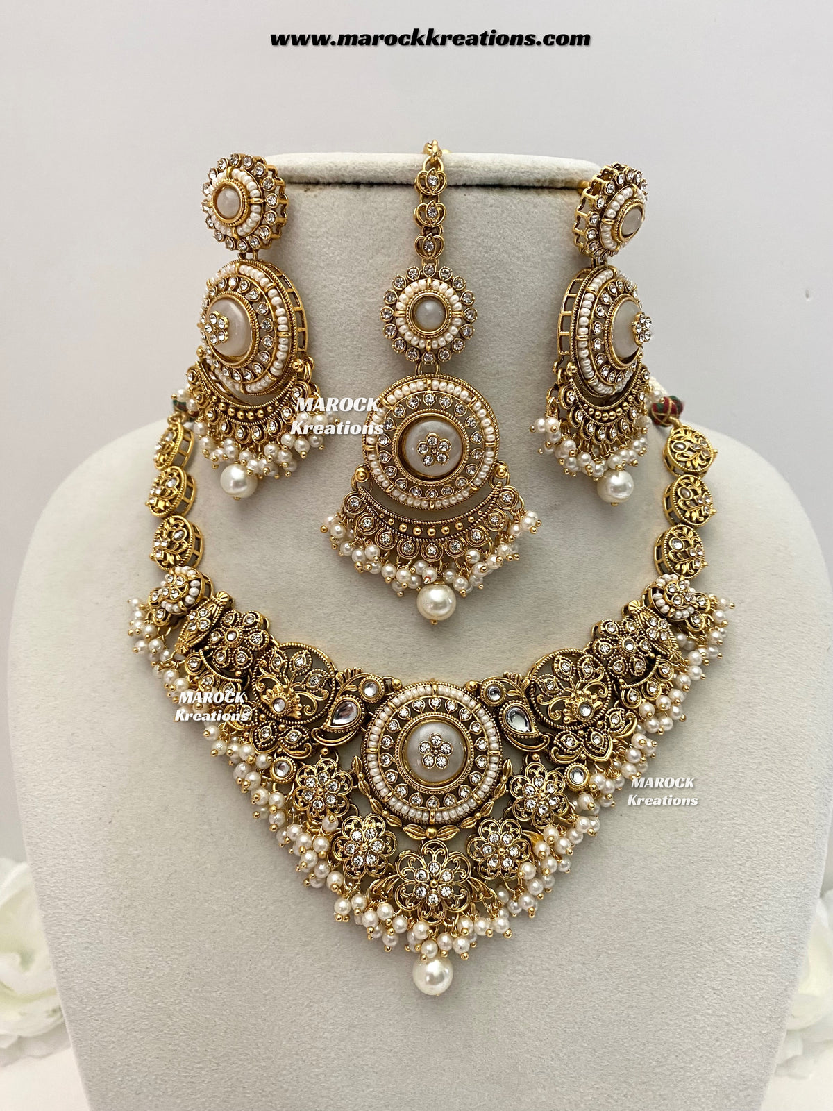 Kavitha Premium Quality Kundan Statement Necklace set