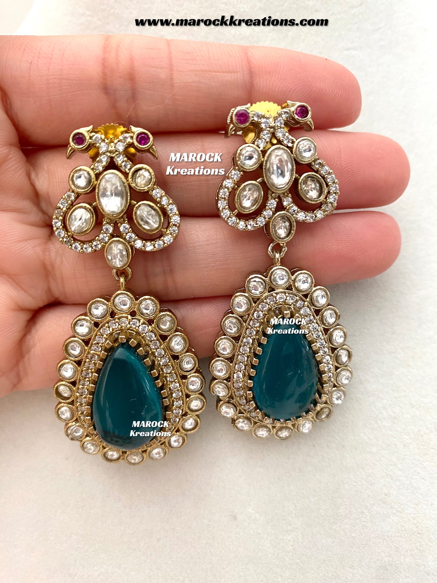 Roselina Sabyasachi inspired Premium Quality Moissanite Kundan Statement Necklace set