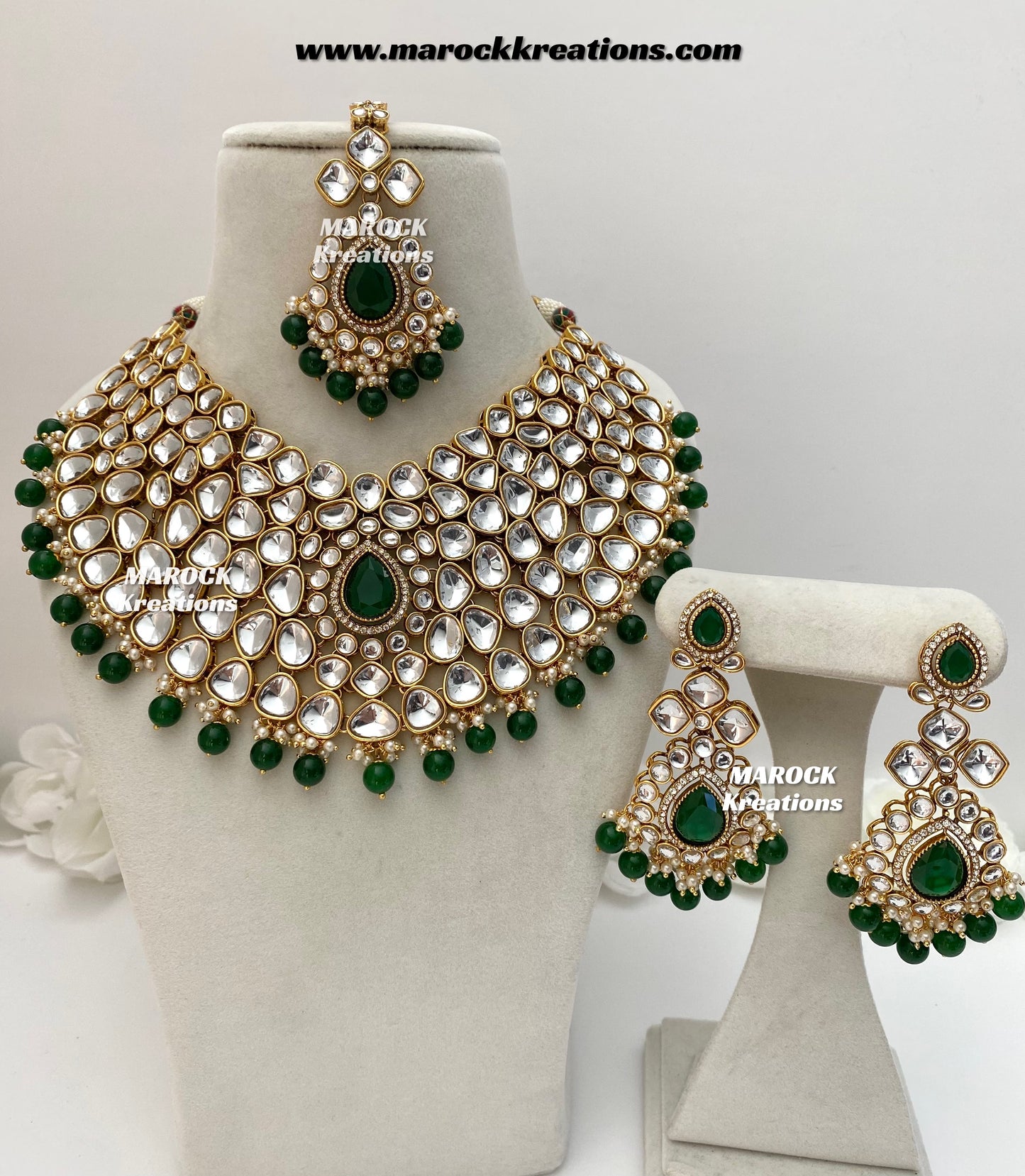 Ruhi Premium Quality Statement Kundan Necklace/Bridal set