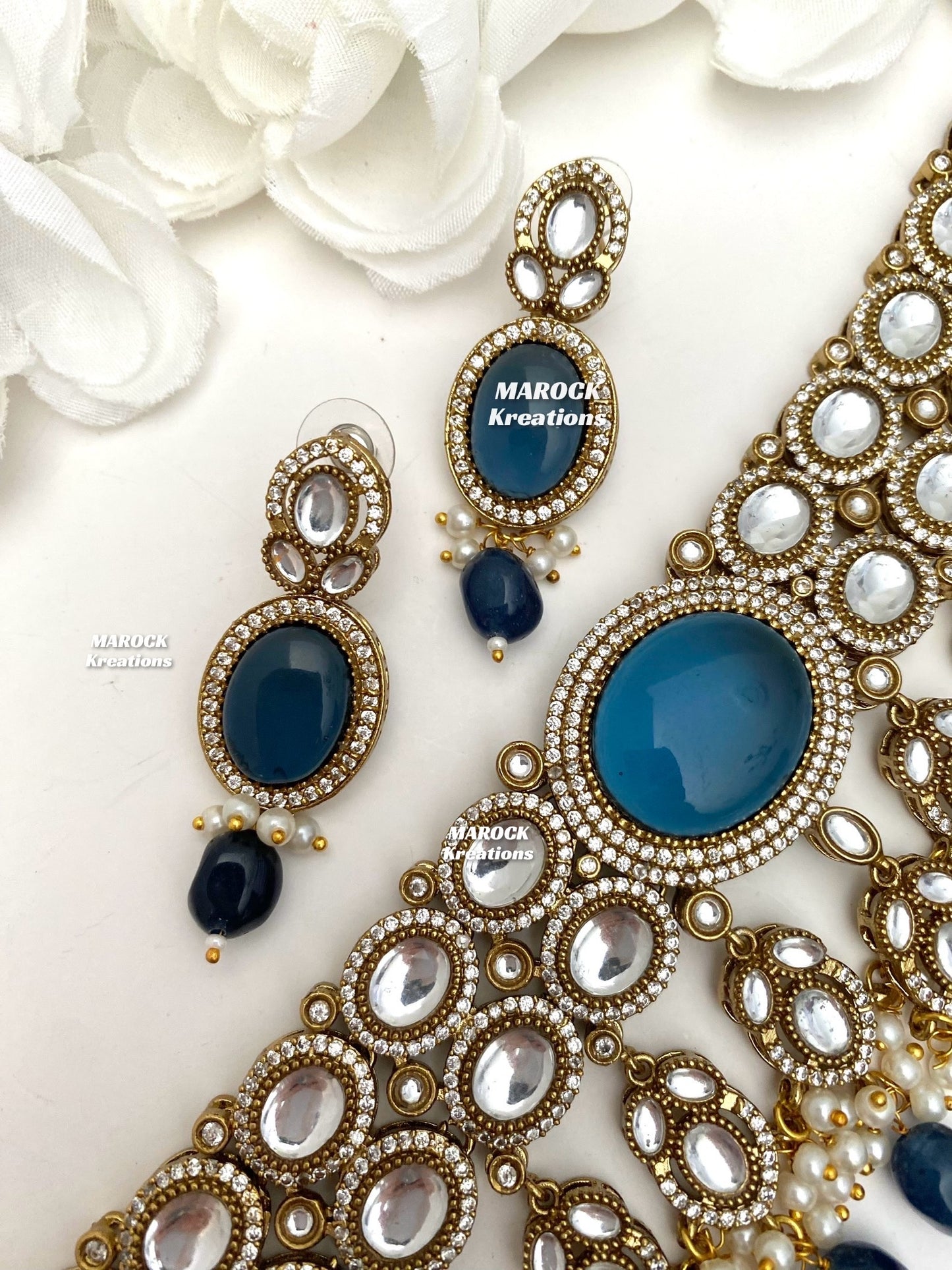 Danica Sabyasachi inspired Premium Quality Moissanite Kundan Statement Choker set