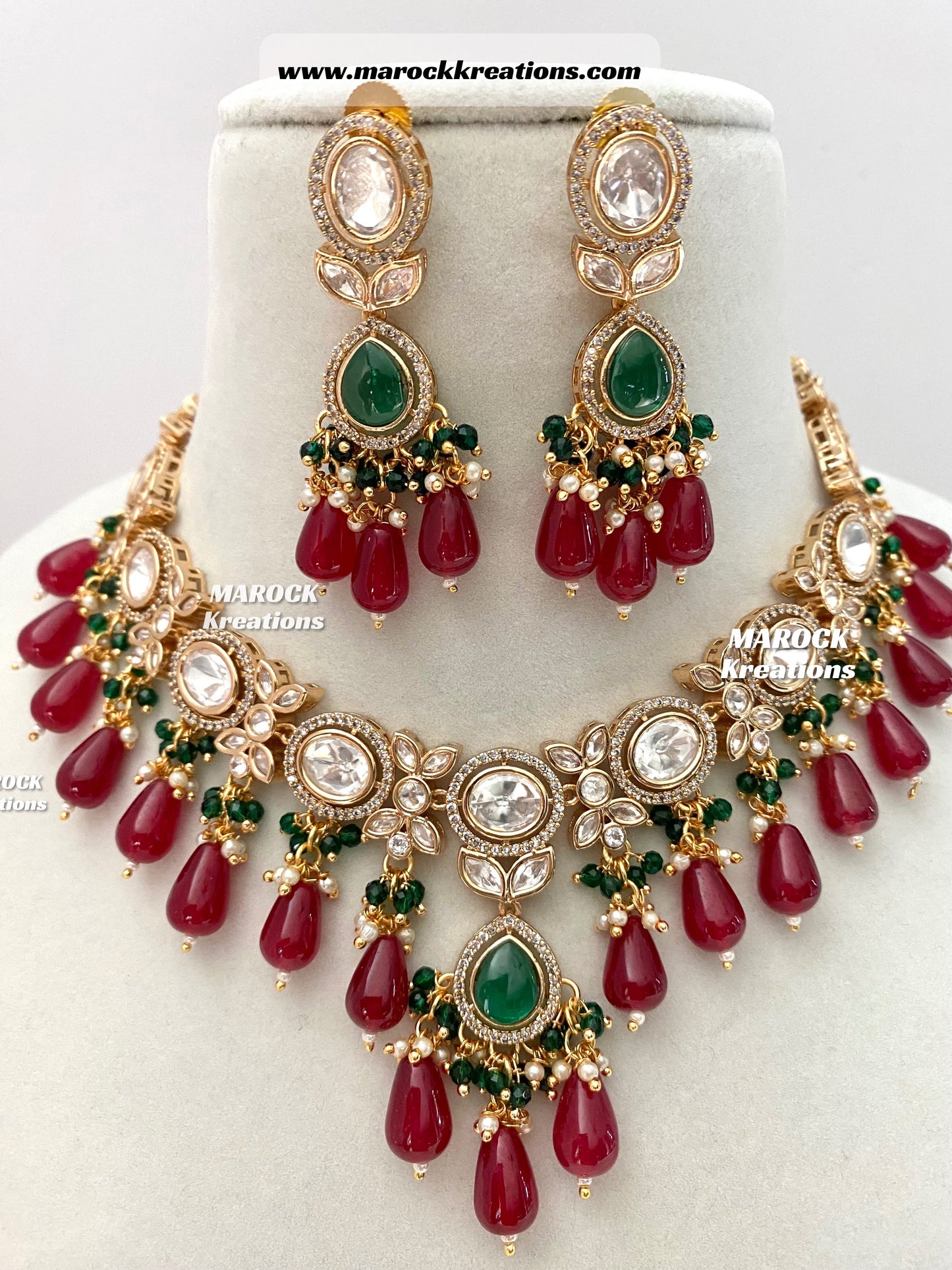 Premium Quality Tyani inspired Kundan gold plated Necklace set