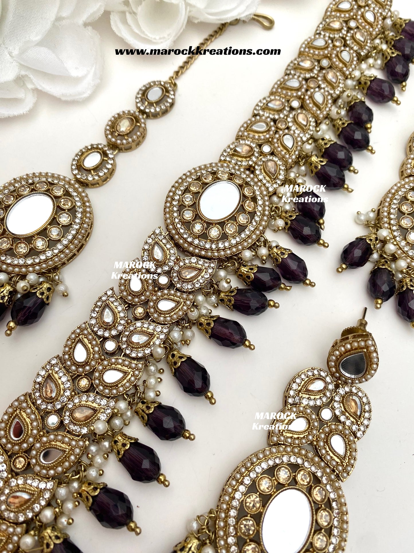 Resmin Premium Quality Mirror Choker set