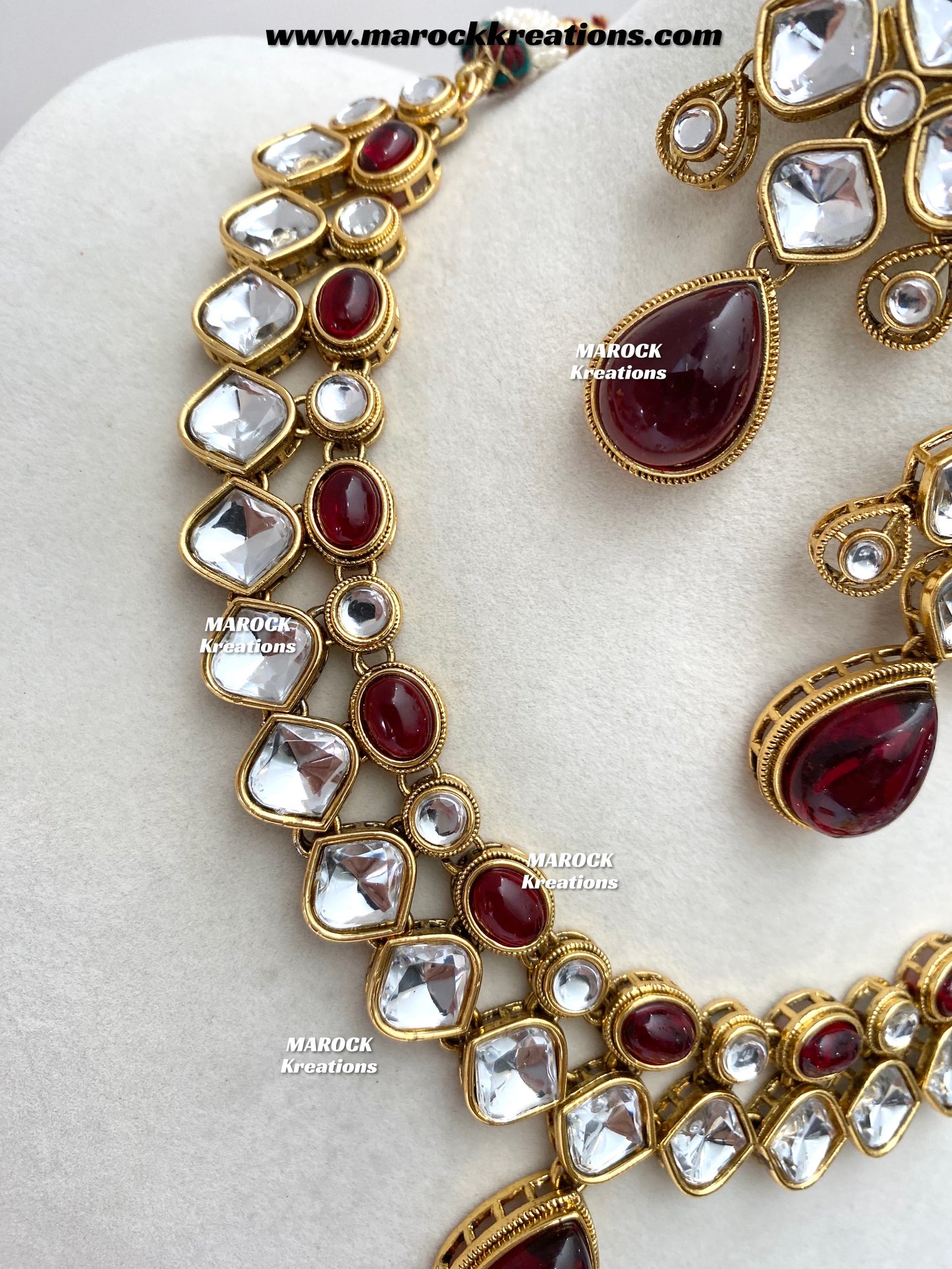 Romana Premium Quality Kundan Statement Necklace set