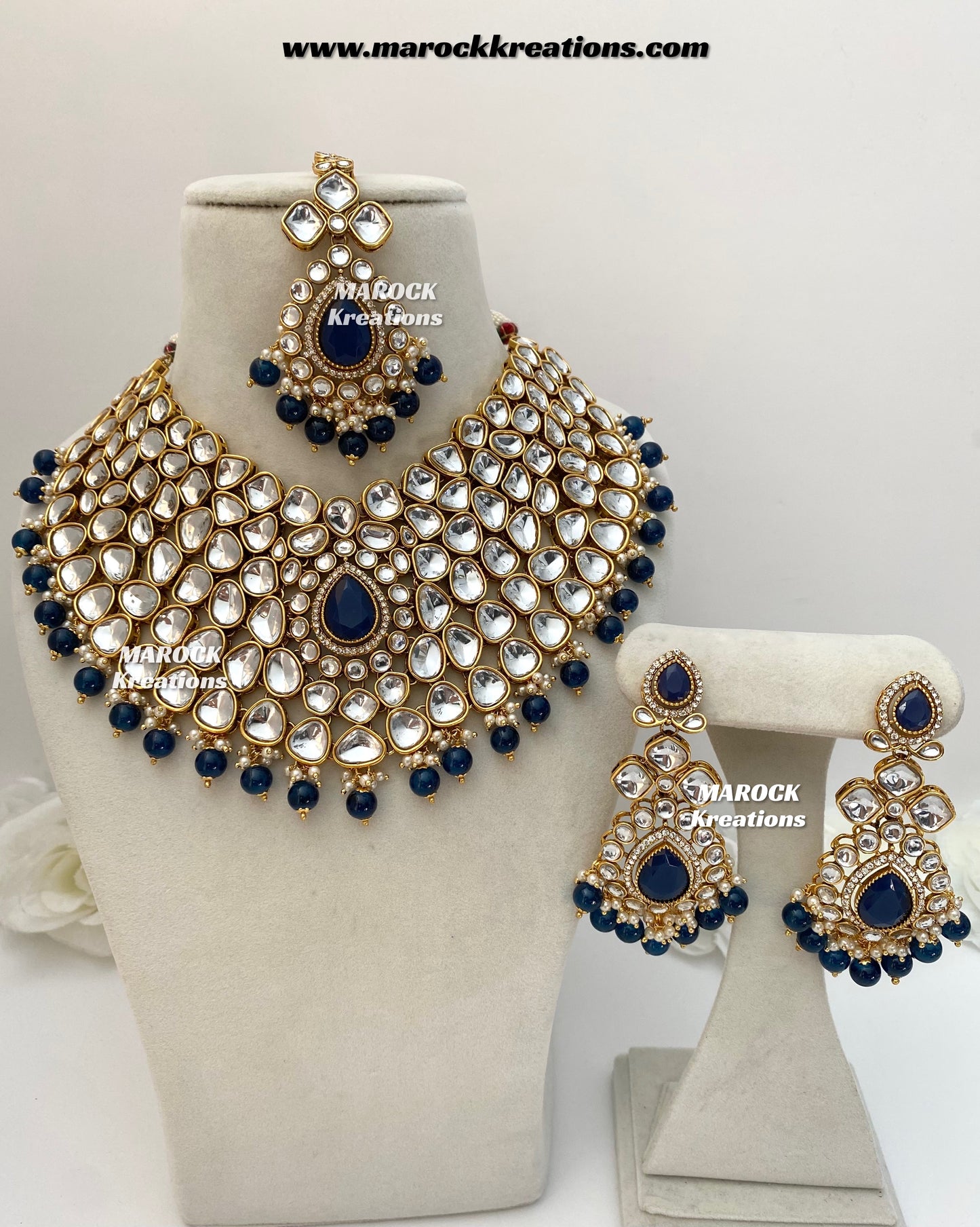 Ruhi Premium Quality Statement Kundan Necklace/Bridal set