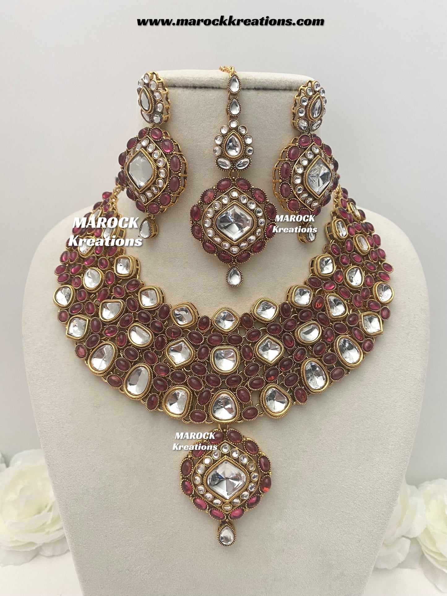 Roksana Sabyasachi inspired Premium Quality Kundan Statement Necklace set