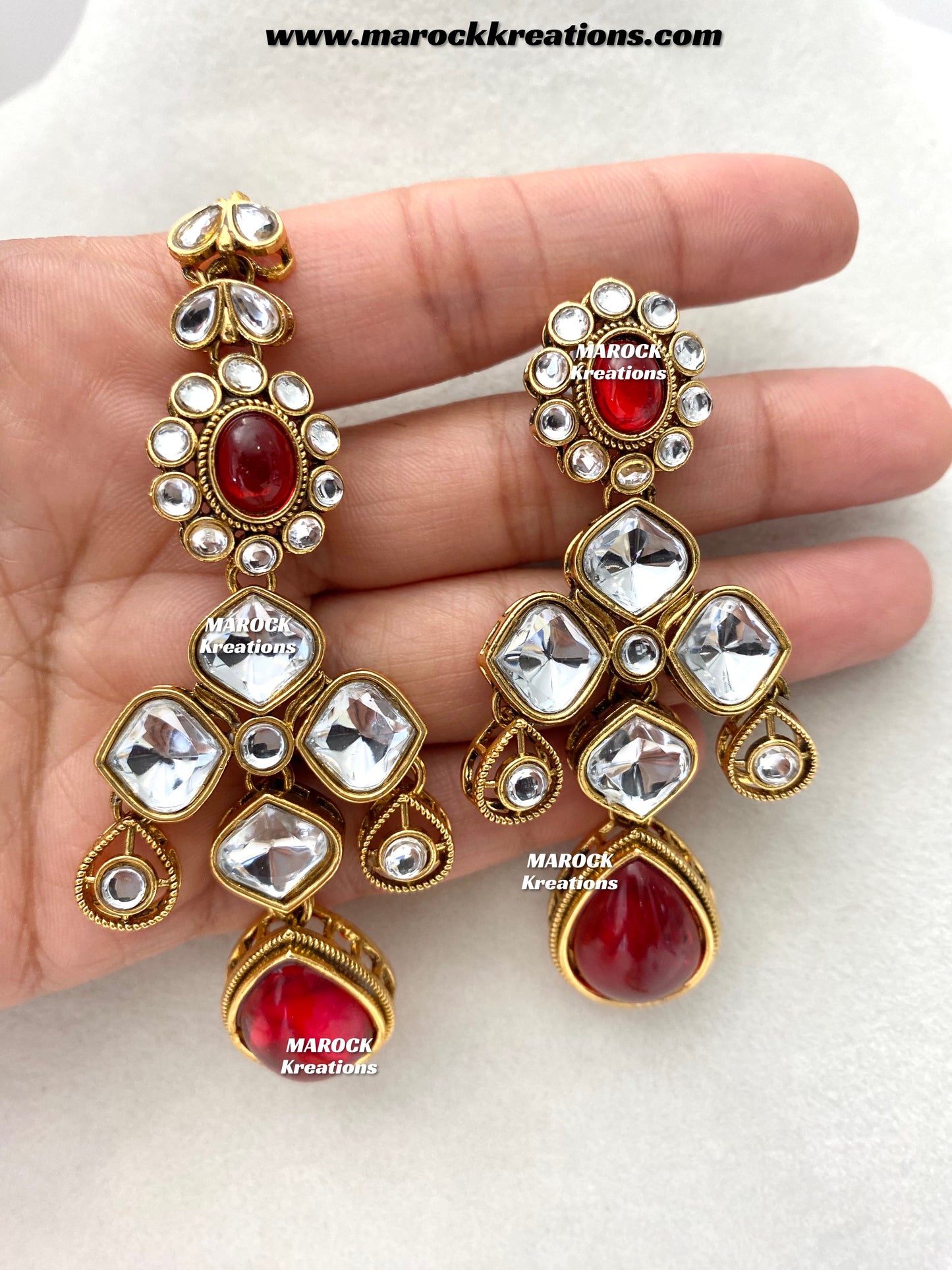 Romana Premium Quality Kundan Statement Necklace set