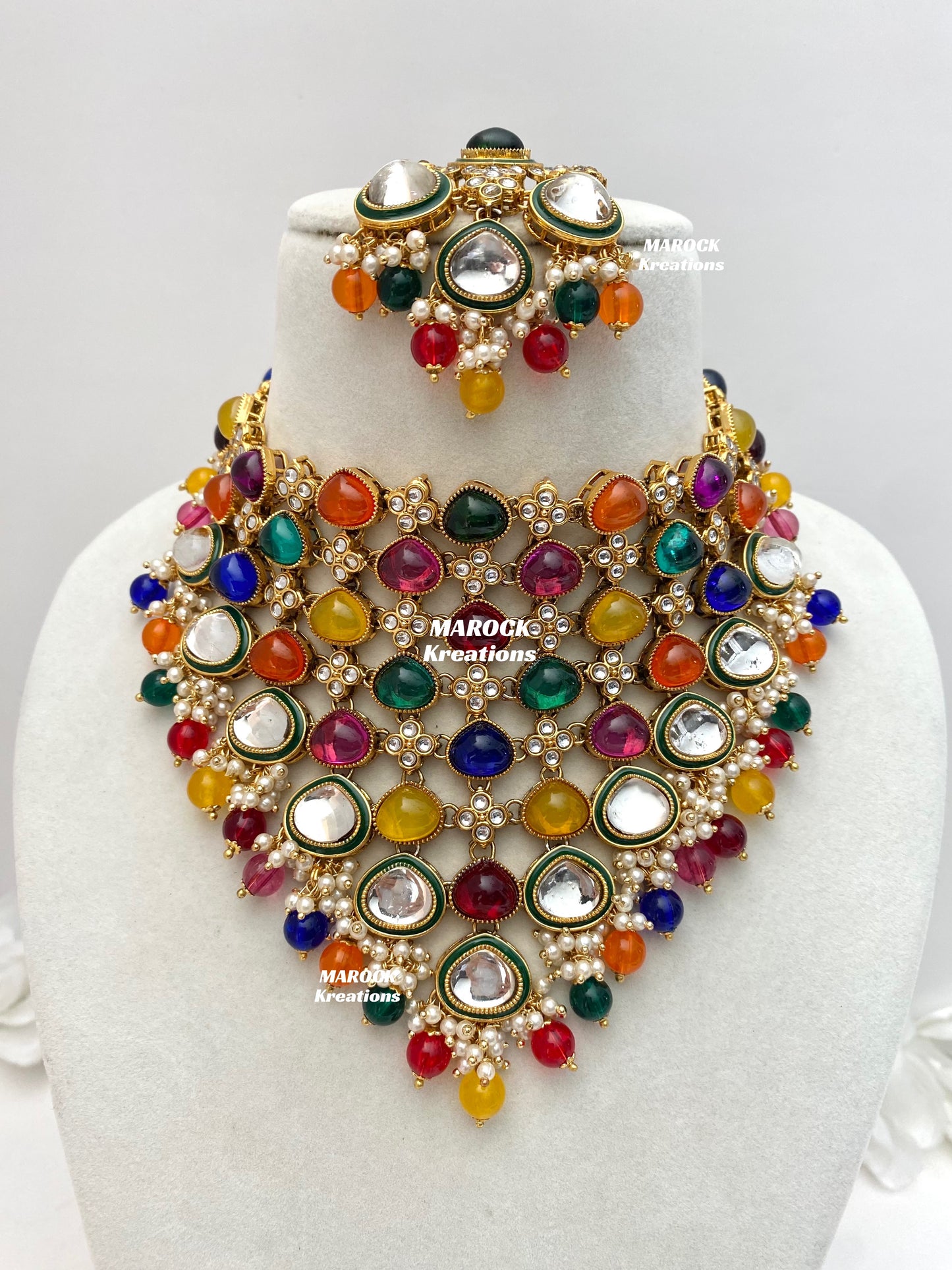 Connie Premium Quality Statement Kundan Necklace/Bridal set