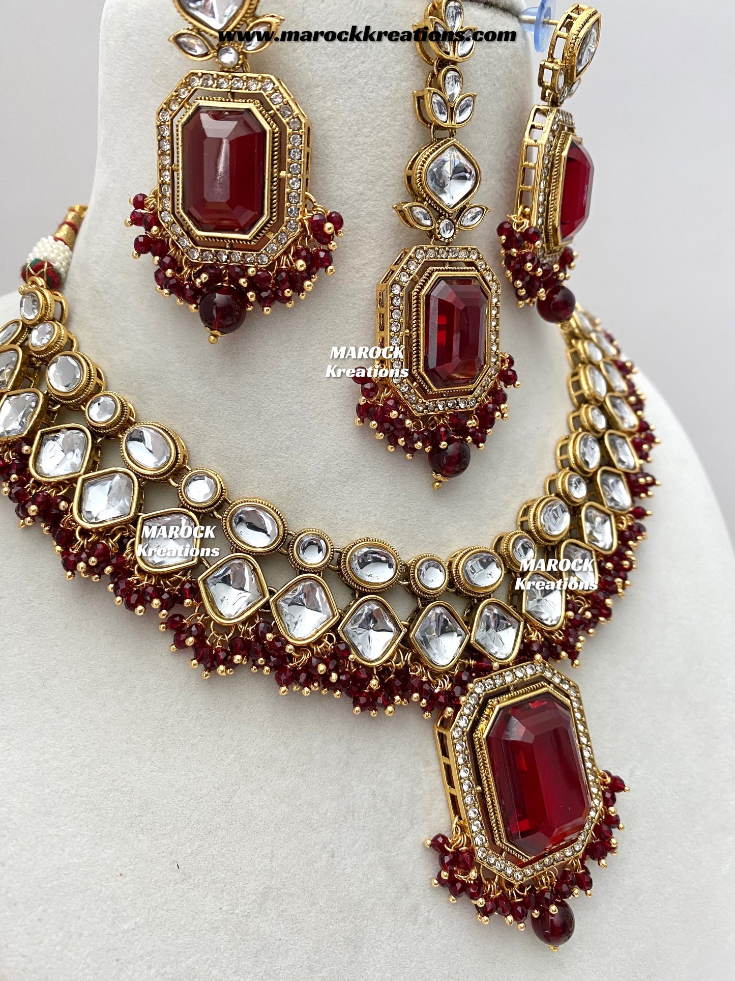 Shabnam Premium Quality Kundan Statement Necklace set