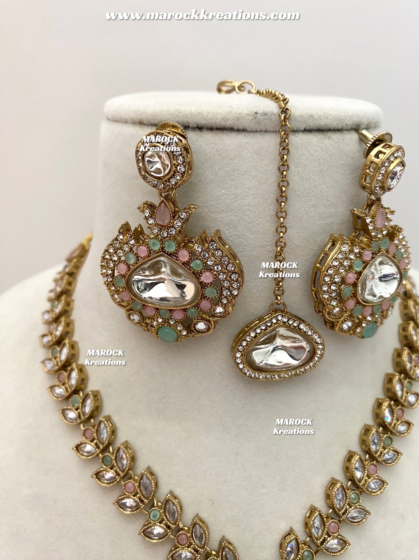 Laila Premium Quality Kundan Polki Statement Choker set