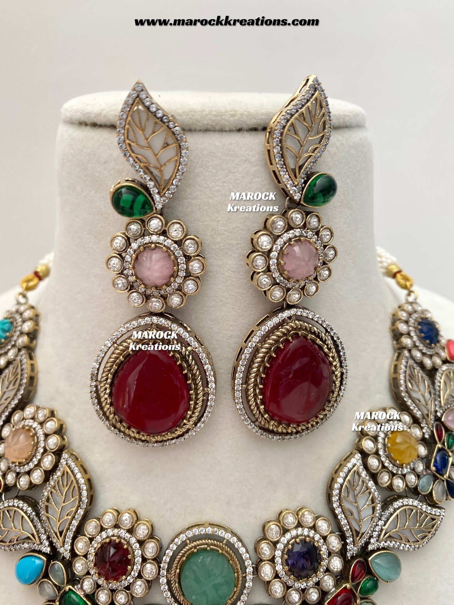 Angela Sabyasachi inspired Premium Quality Moissanite Kundan Necklace set