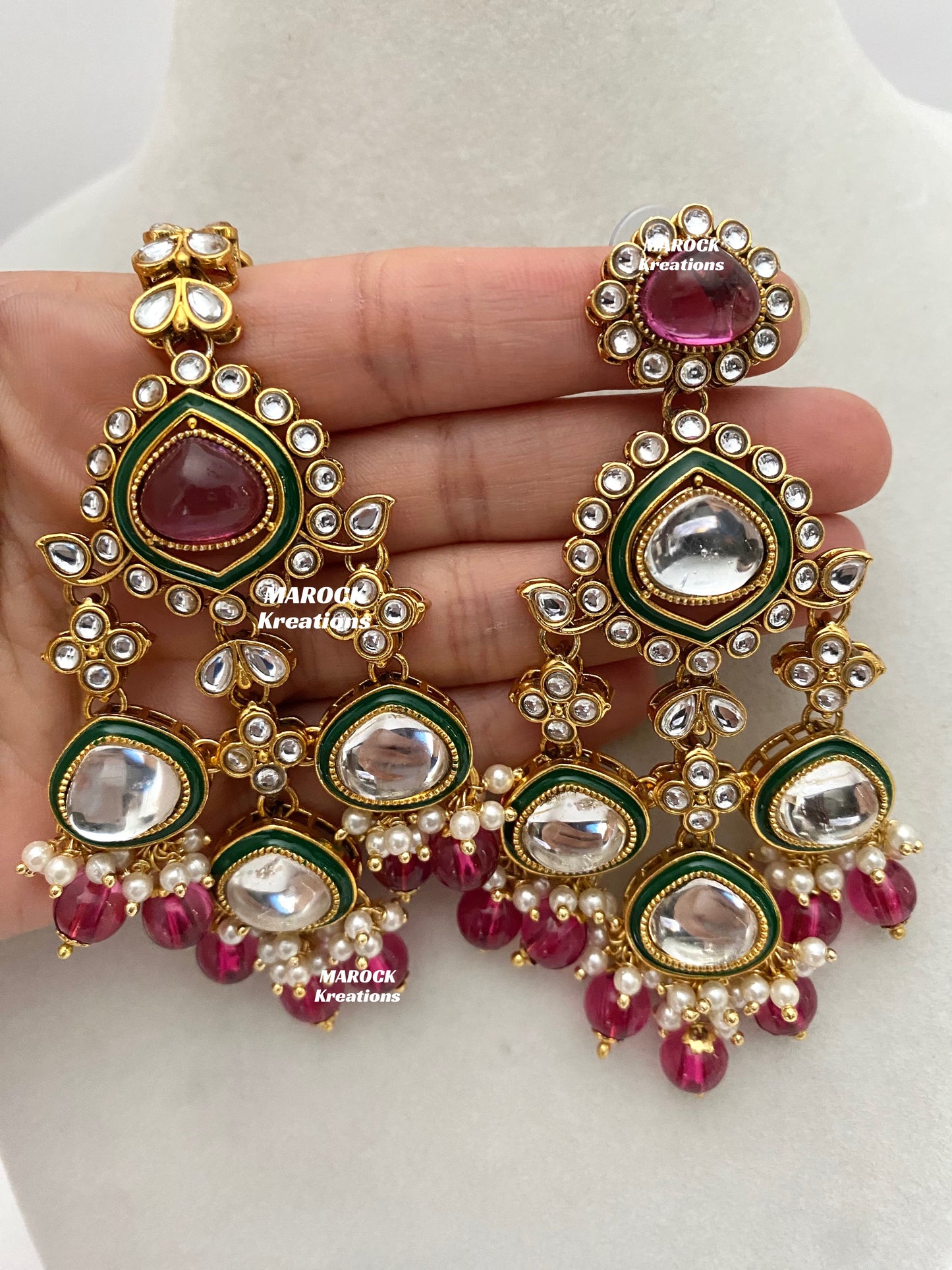 Connie Premium Quality Statement Kundan Necklace/Bridal set
