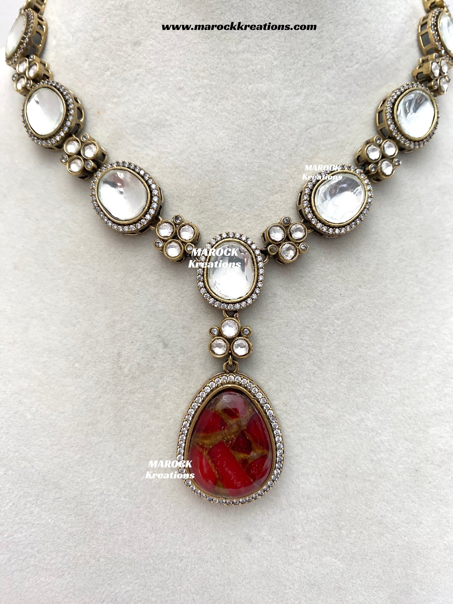 Sanjida Tyani inspired Victorian Kundan Statement Necklace set