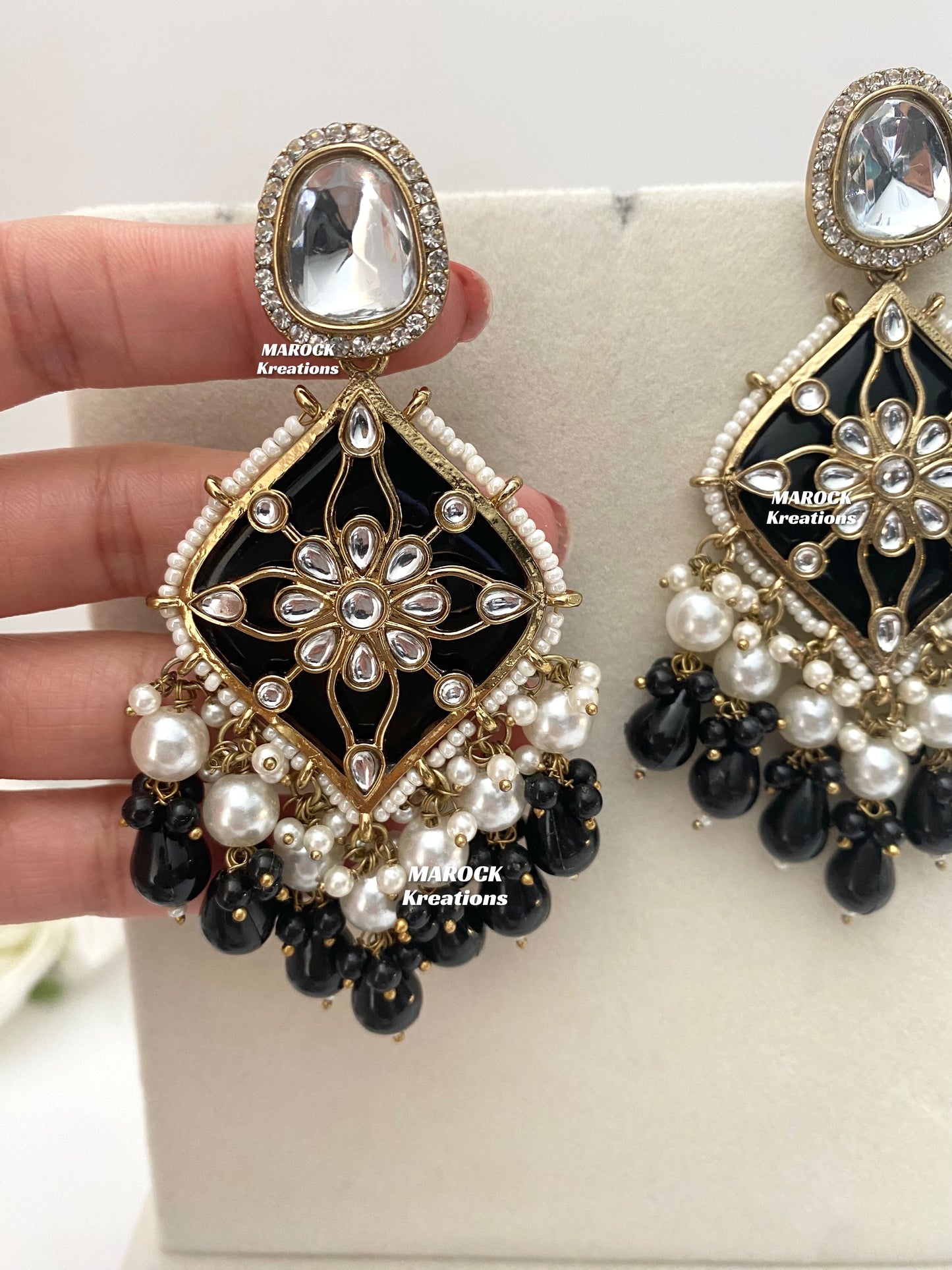 Rosie Kundan Statement Earrings