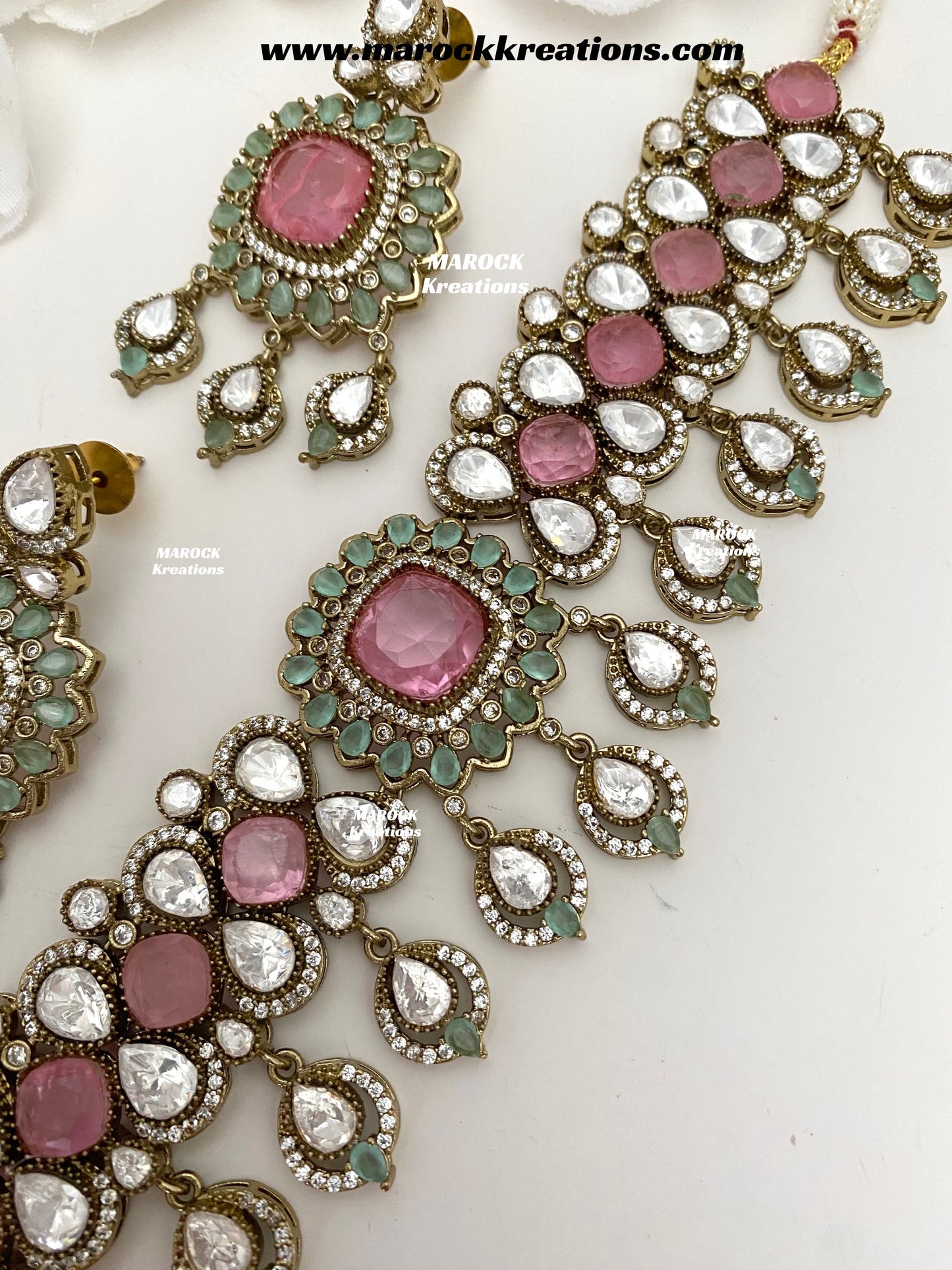 Vinny Premium Quality Moissanite Kundan Statement choker set