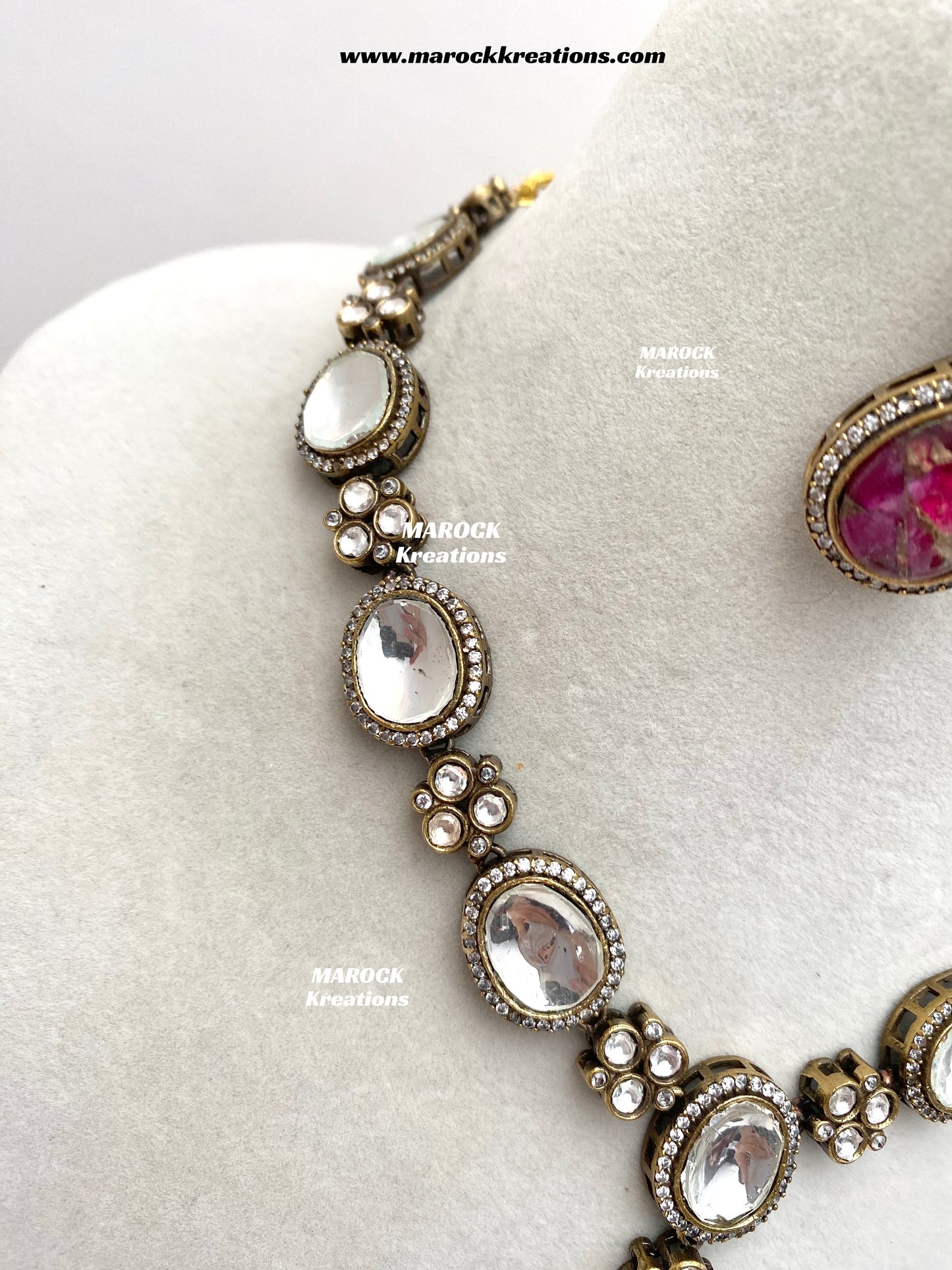 Sanjida Tyani inspired Victorian Kundan Statement Necklace set