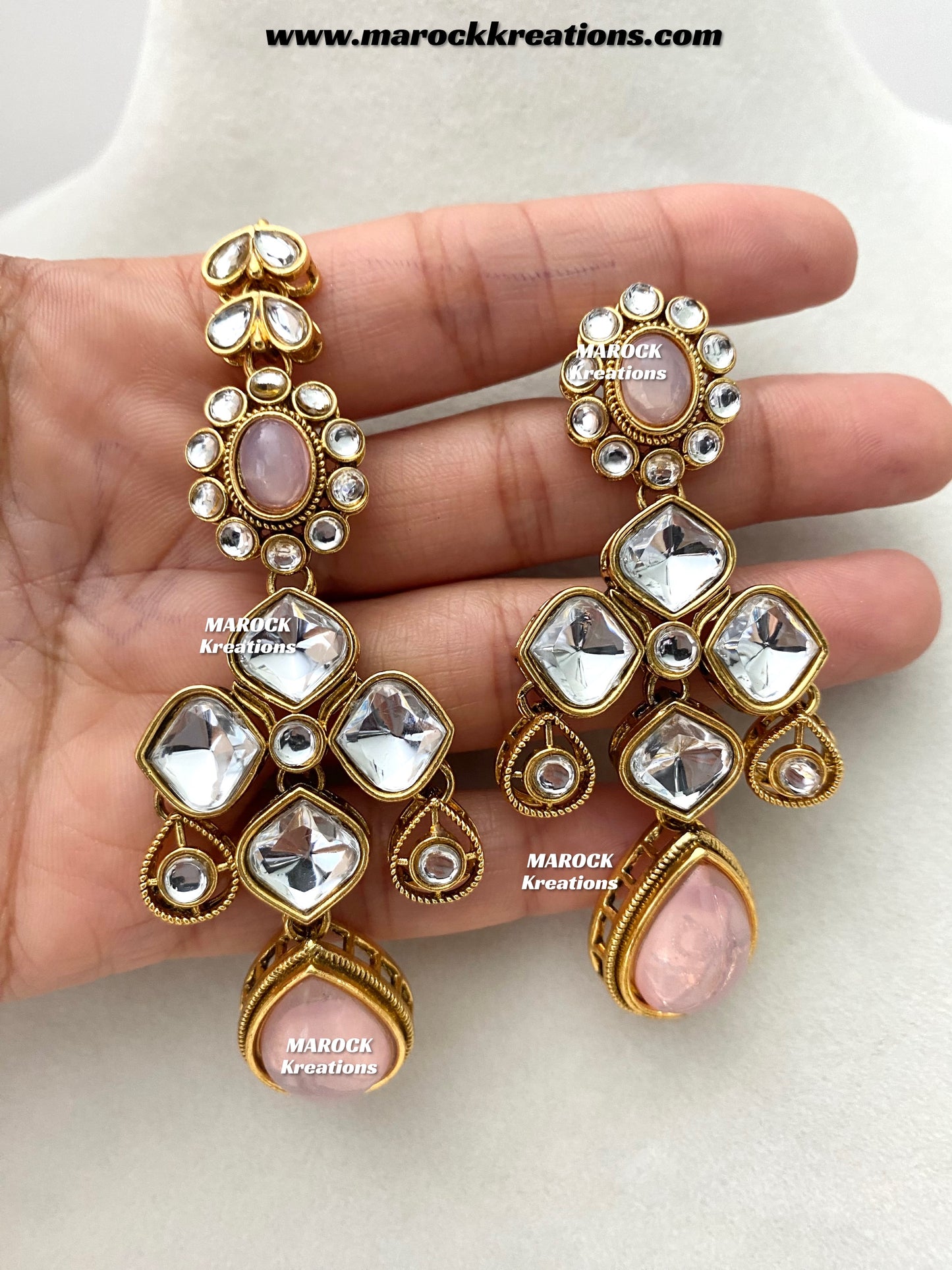 Romana Premium Quality Kundan Statement Necklace set