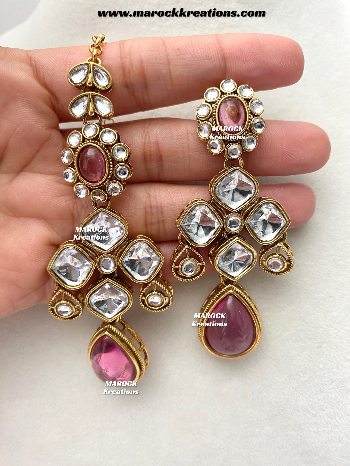 Romana Premium Quality Kundan Statement Necklace set