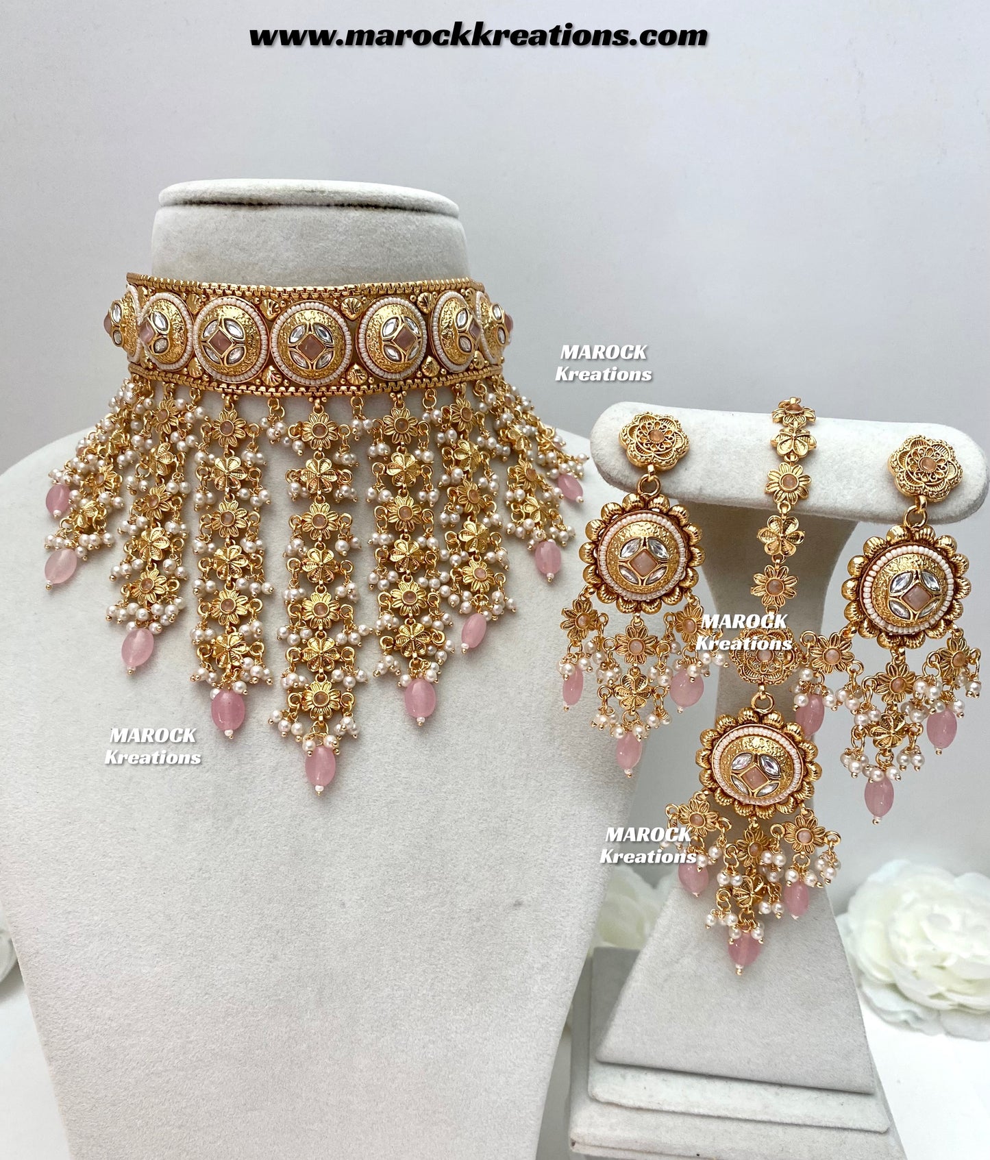 Nayeli Premium Quality Gold Plated statement choker set