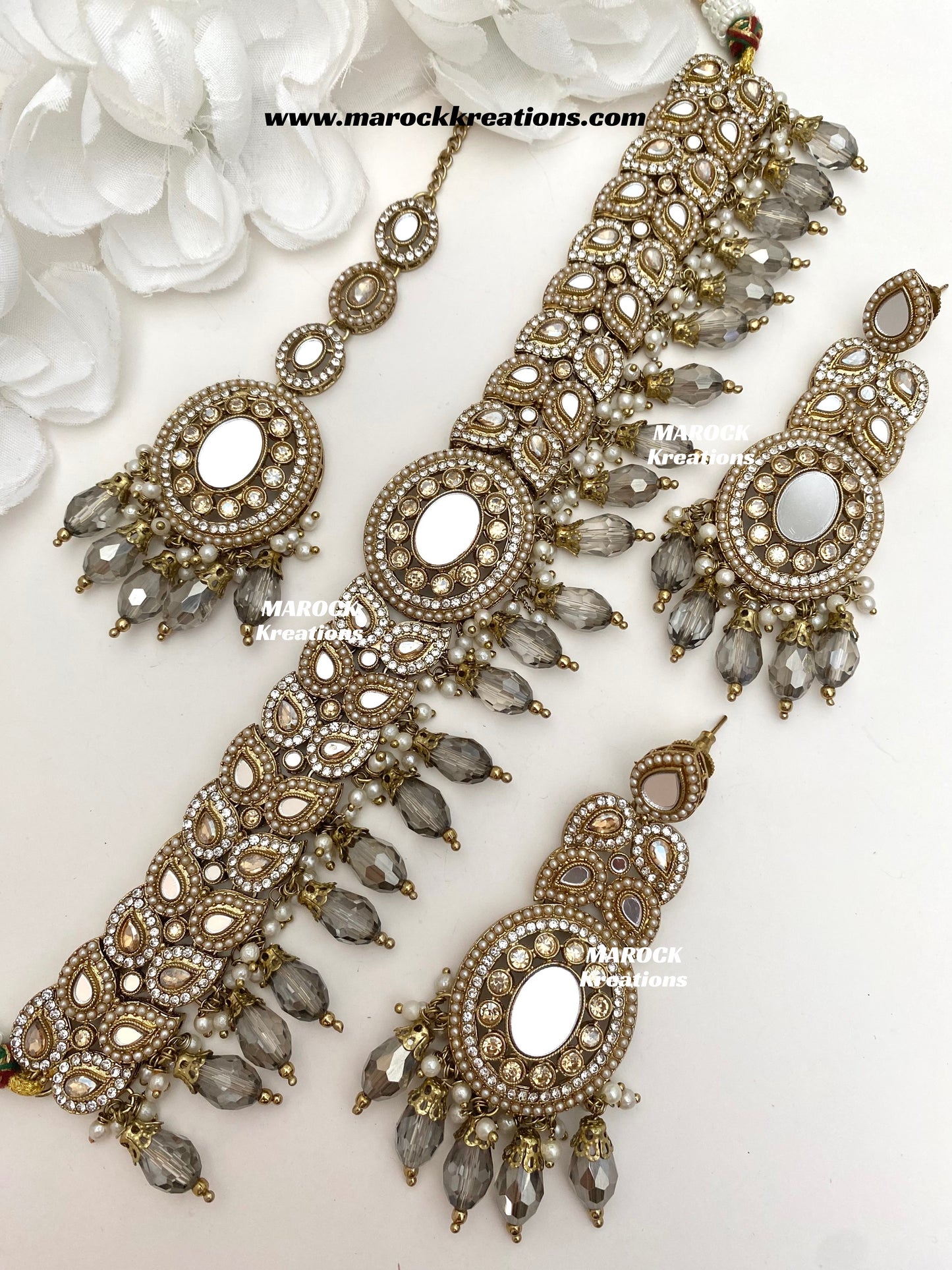 Resmin Premium Quality Mirror Choker set