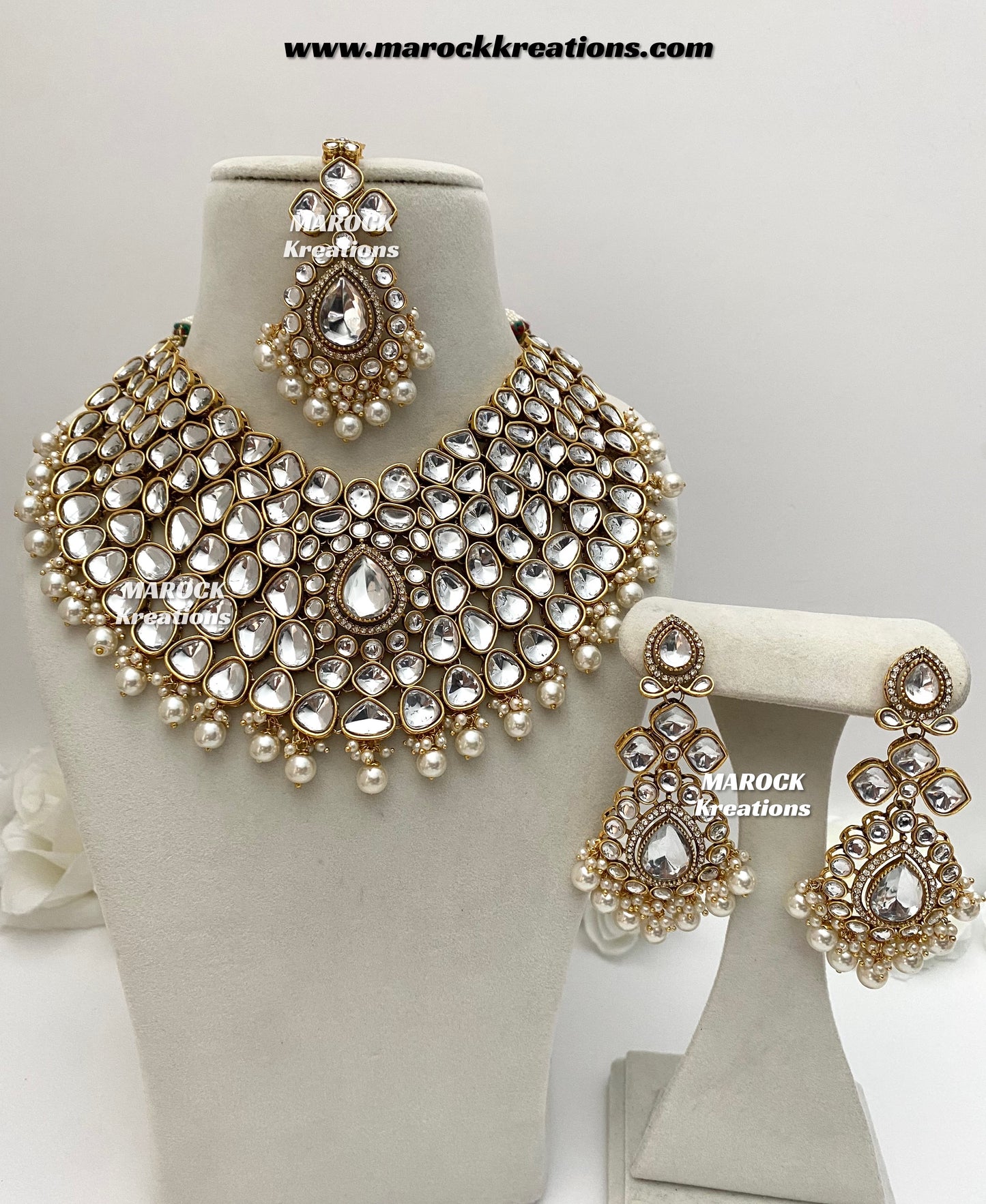 Ruhi Premium Quality Statement Kundan Necklace/Bridal set