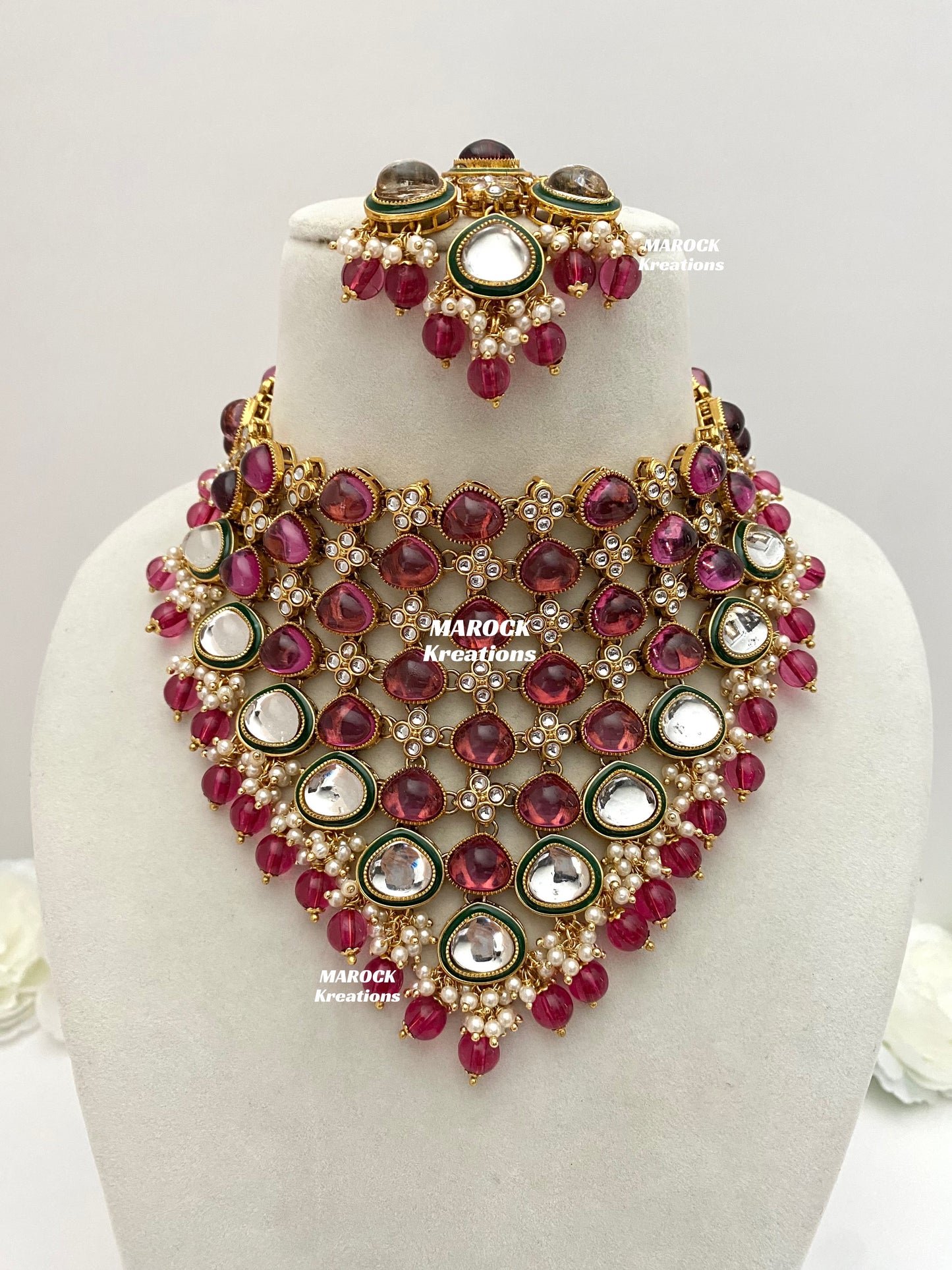 Connie Premium Quality Statement Kundan Necklace/Bridal set