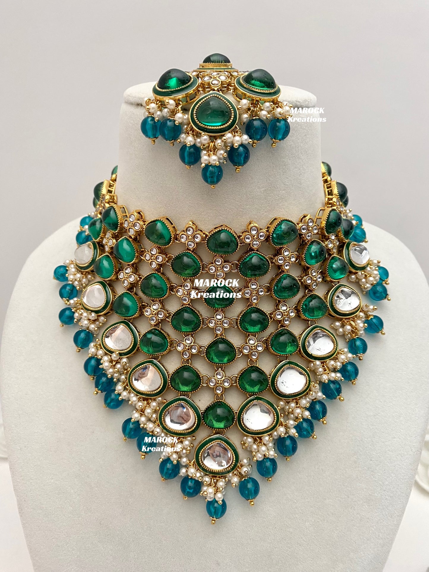 Connie Premium Quality Statement Kundan Necklace/Bridal set