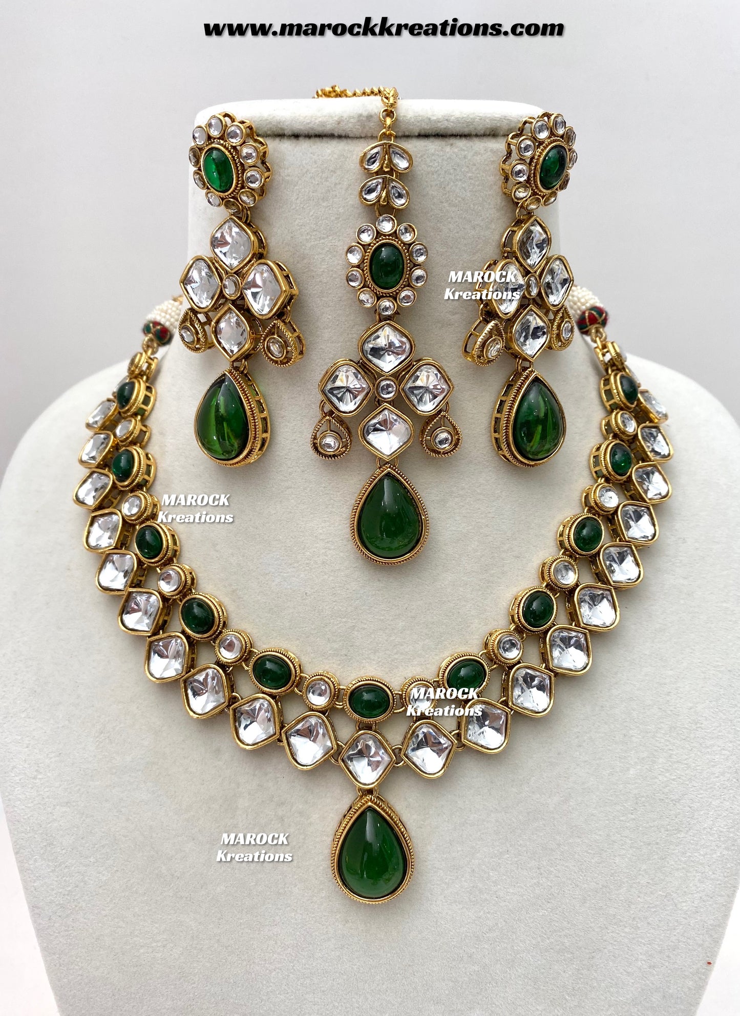 Romana Premium Quality Kundan Statement Necklace set