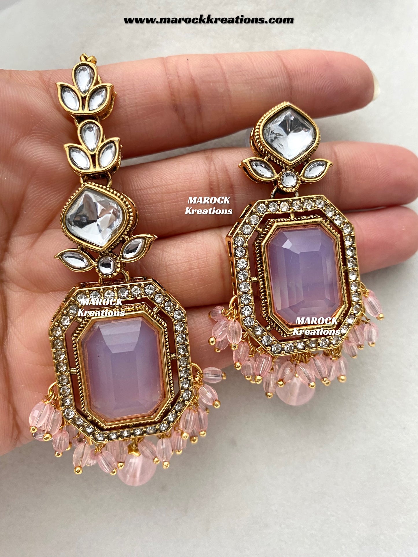 Shabnam Premium Quality Kundan Statement Necklace set
