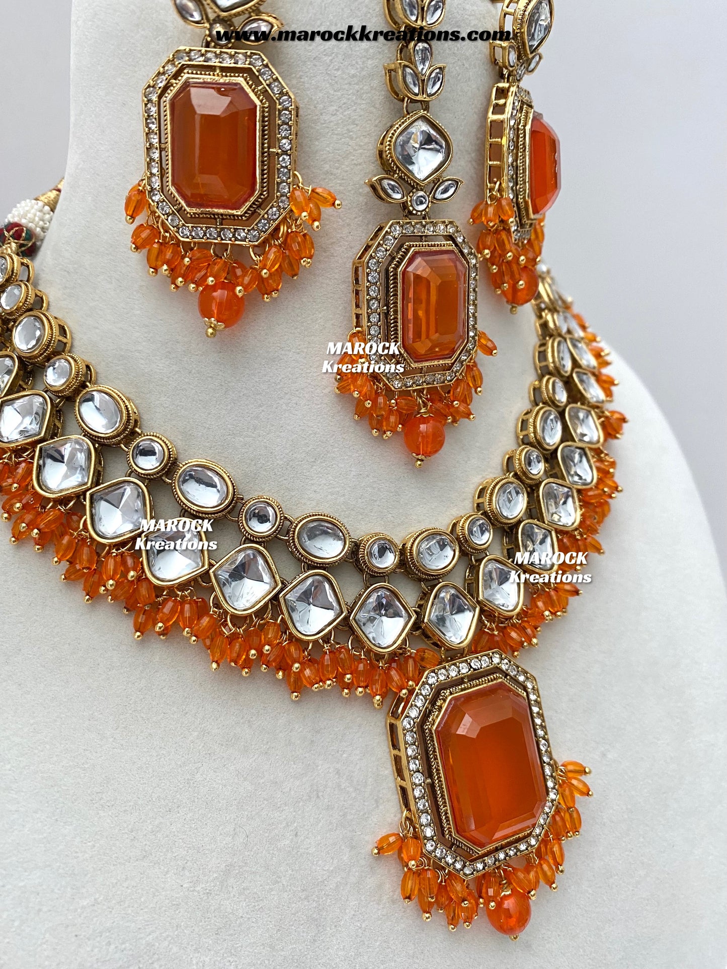 Shabnam Premium Quality Kundan Statement Necklace set