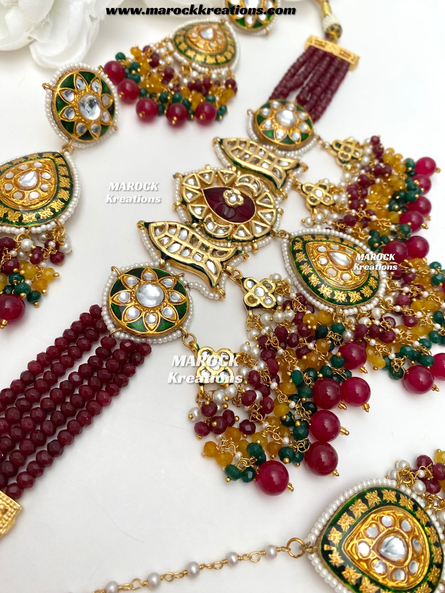 Jannat Premium Quality Kundan Meenakari Statement Choker set