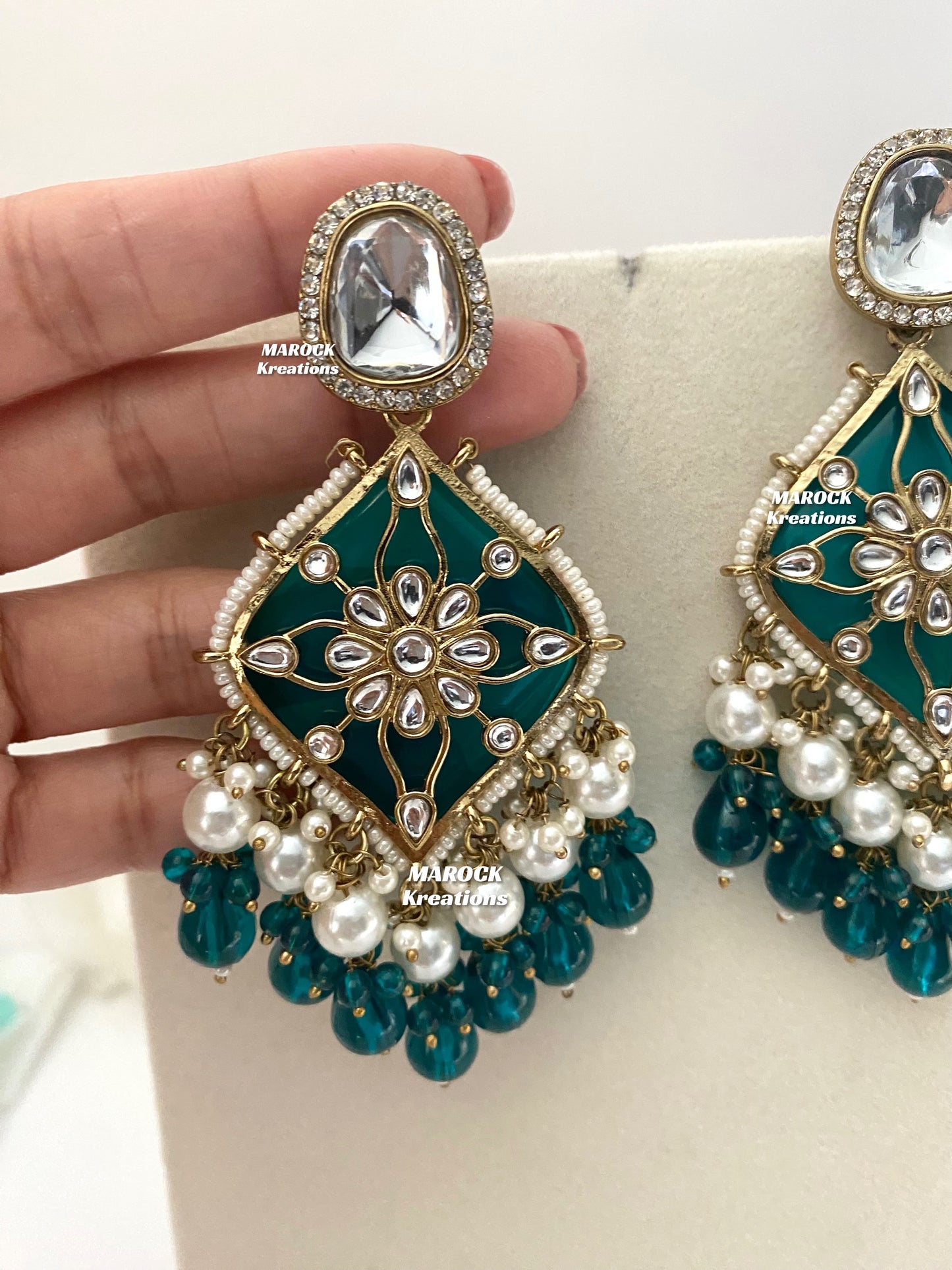 Rosie Kundan Statement Earrings