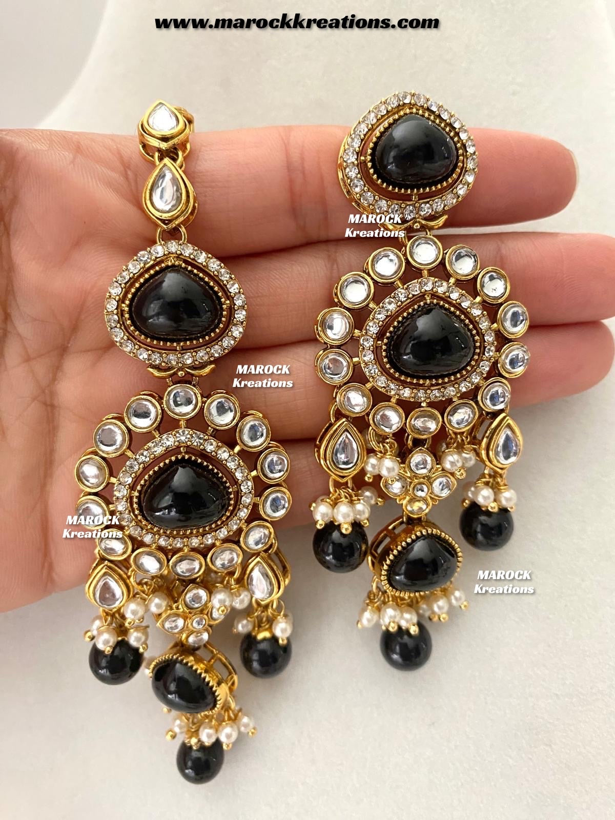 Harsha Premium Quality Kundan and Monalisa stone Statement Necklace set