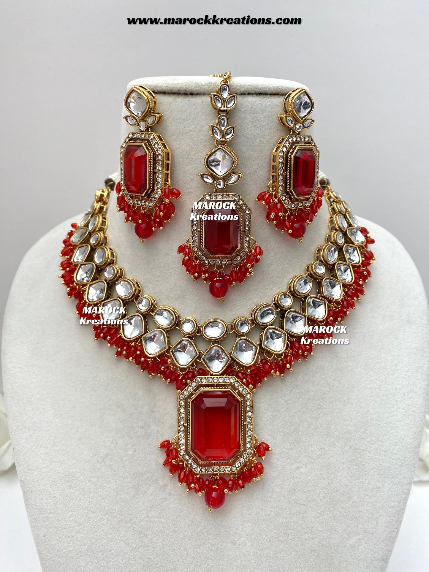 Shabnam Premium Quality Kundan Statement Necklace set